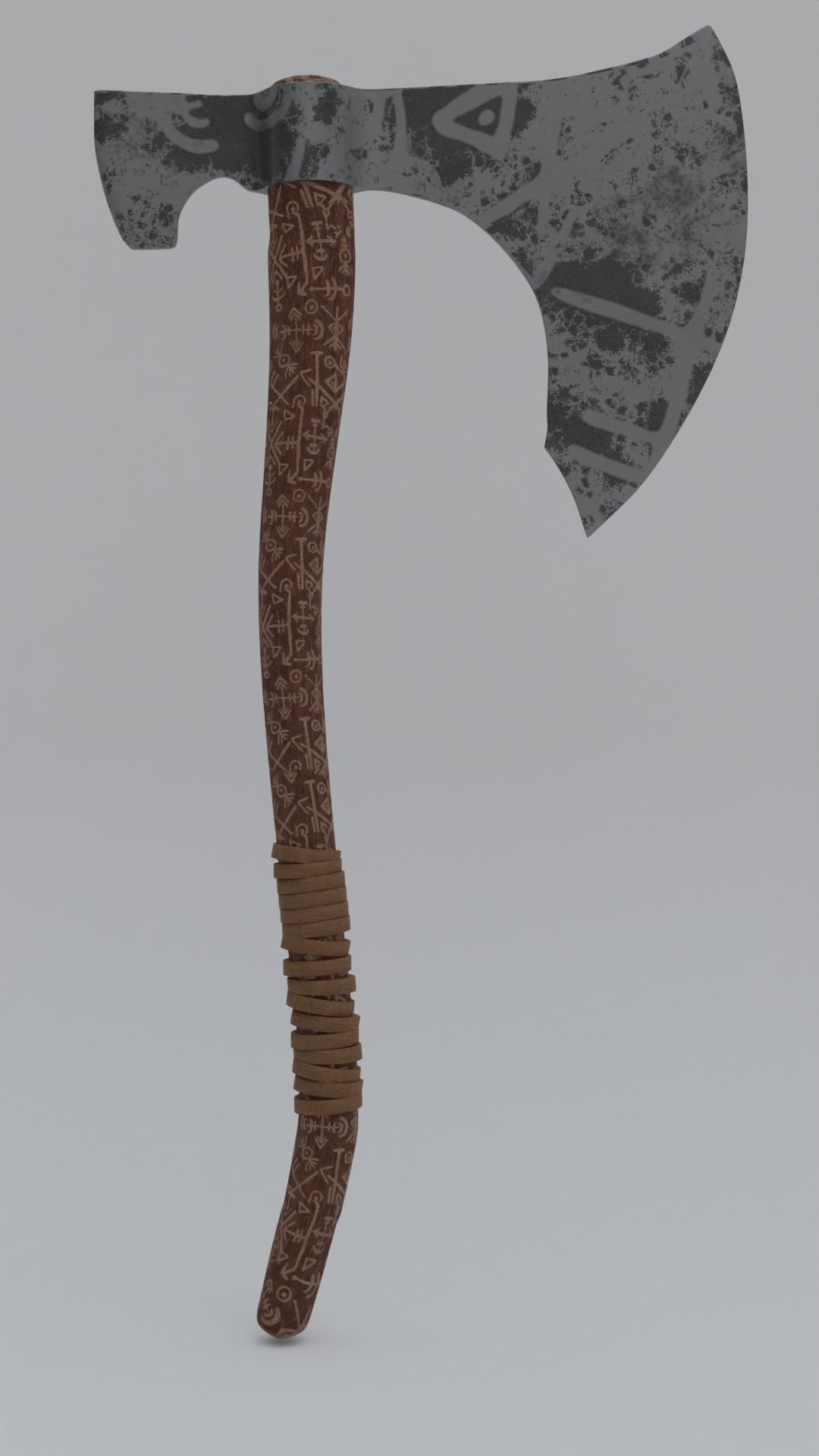  Viking Axe Low-poly 3D model_1
