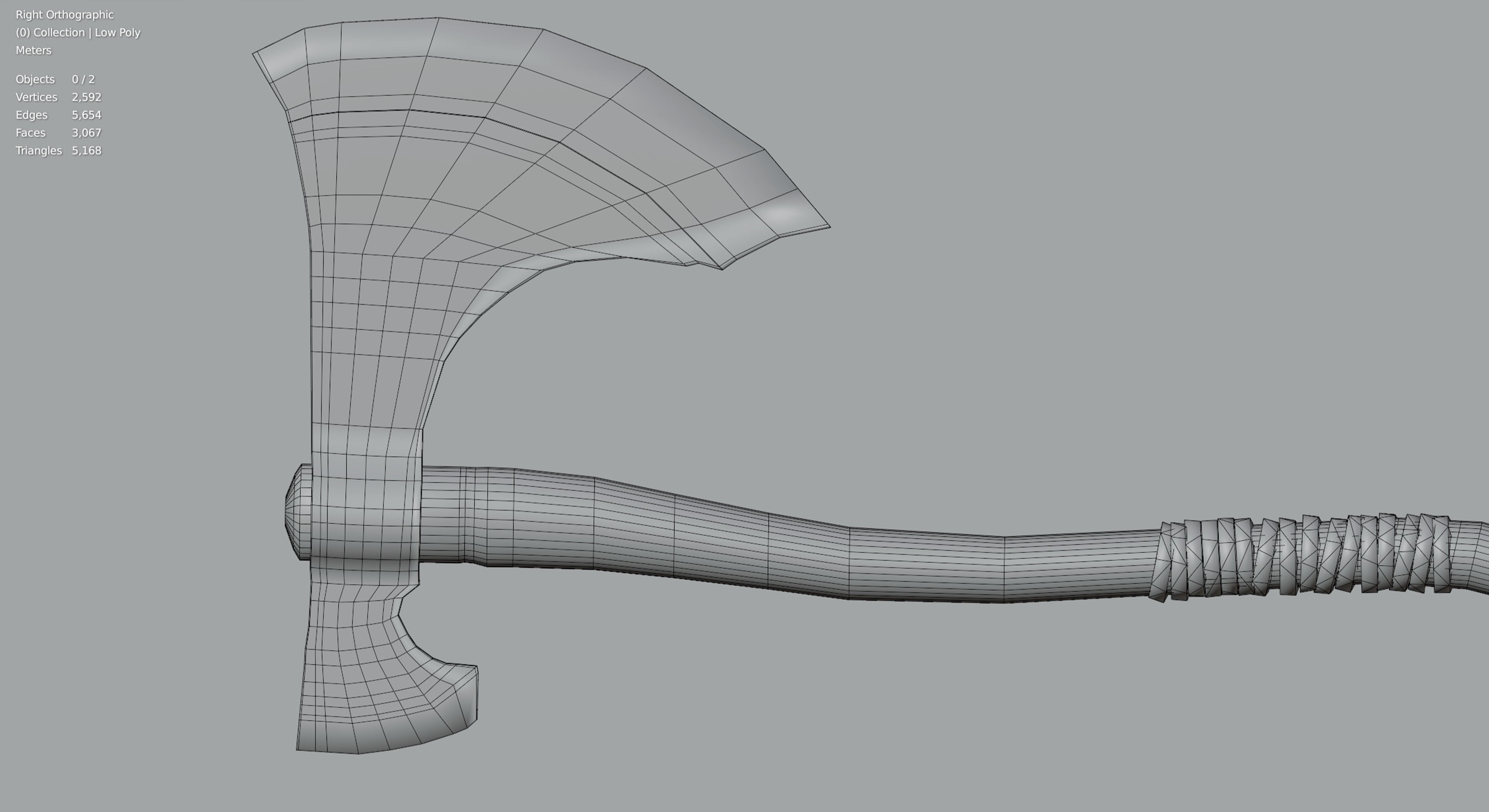  Viking Axe Low-poly 3D model_29