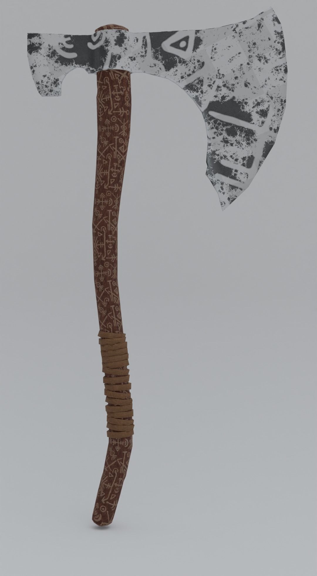  Viking Axe Low-poly 3D model_17