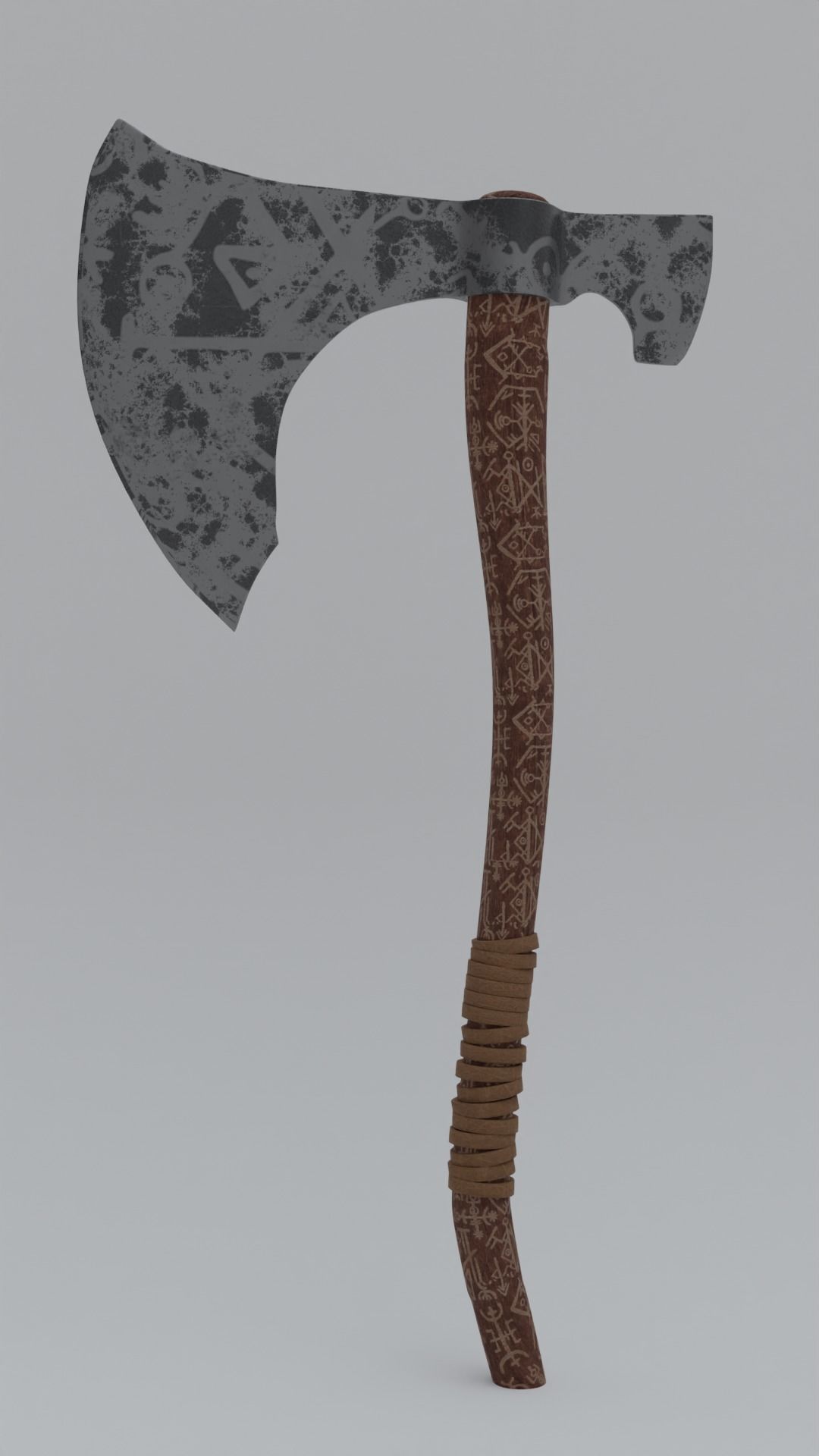  Viking Axe Low-poly 3D model_12