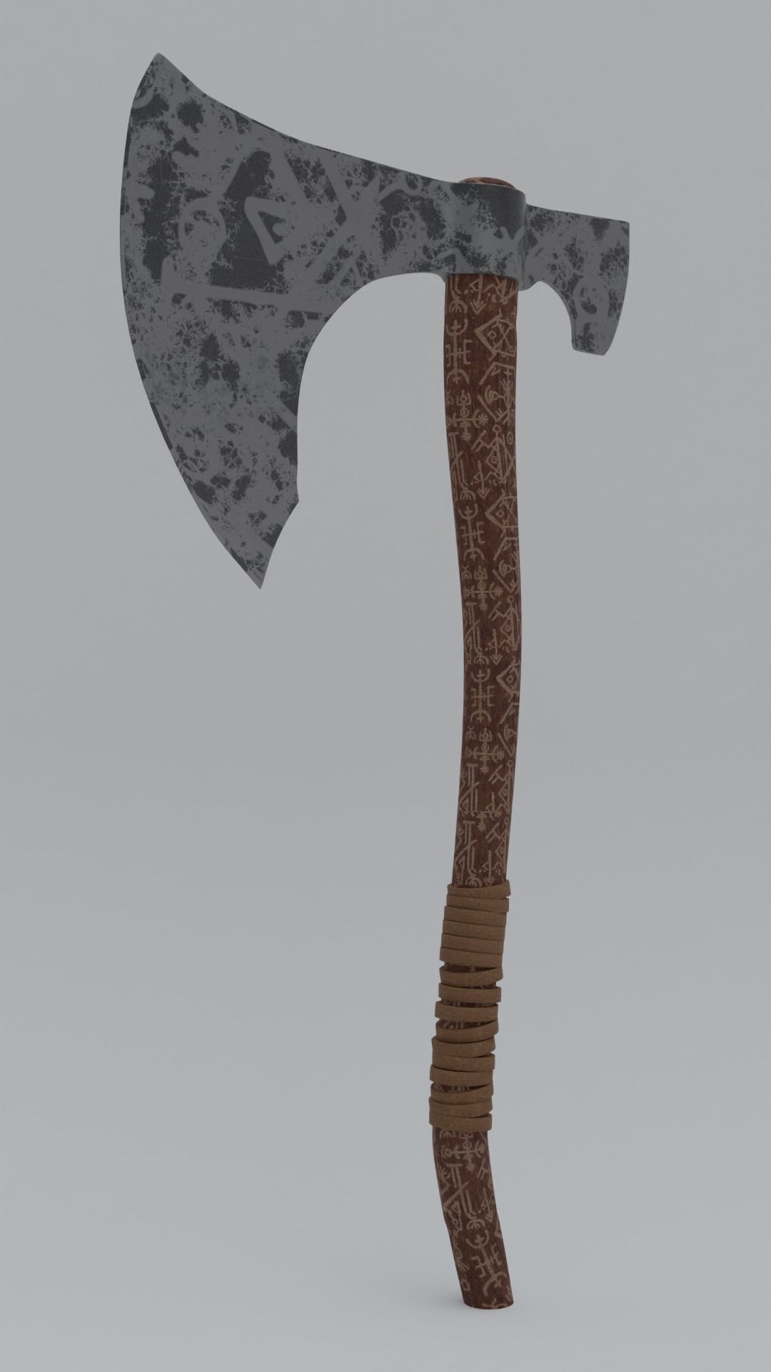  Viking Axe Low-poly 3D model_11