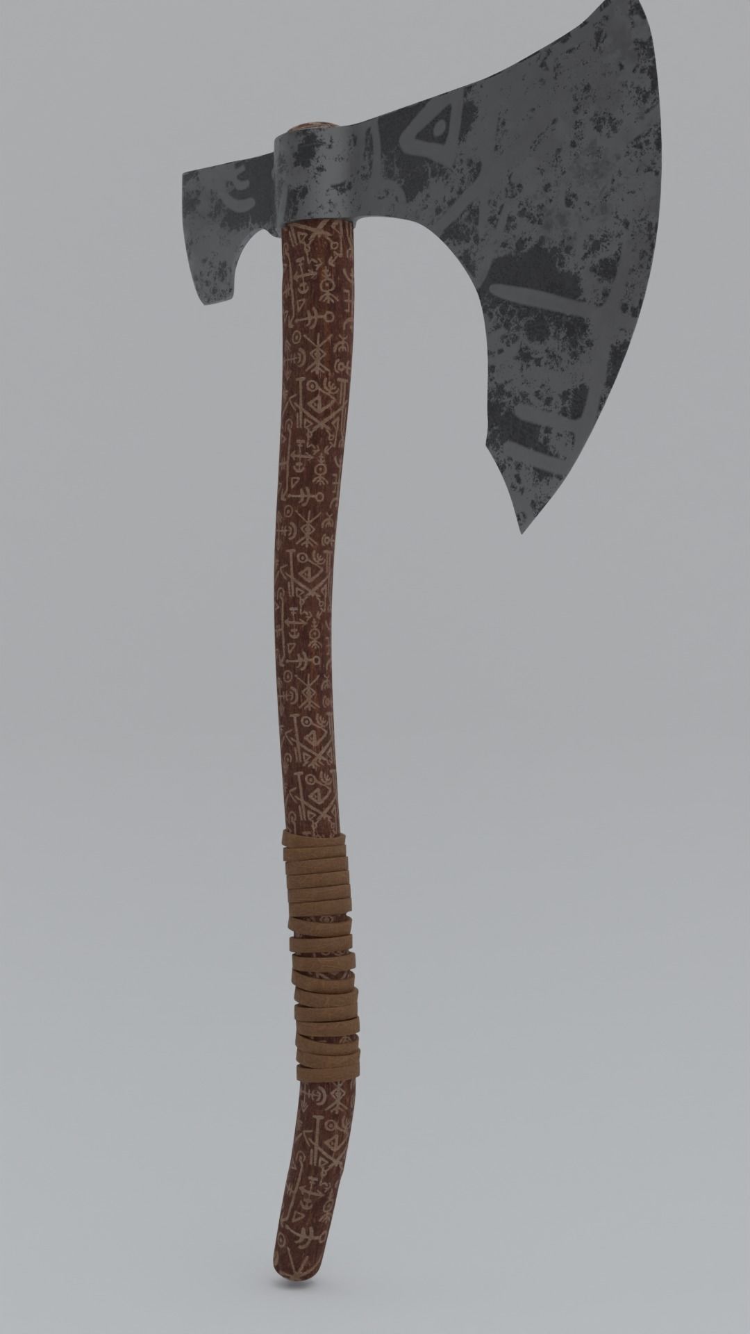  Viking Axe Low-poly 3D model_3