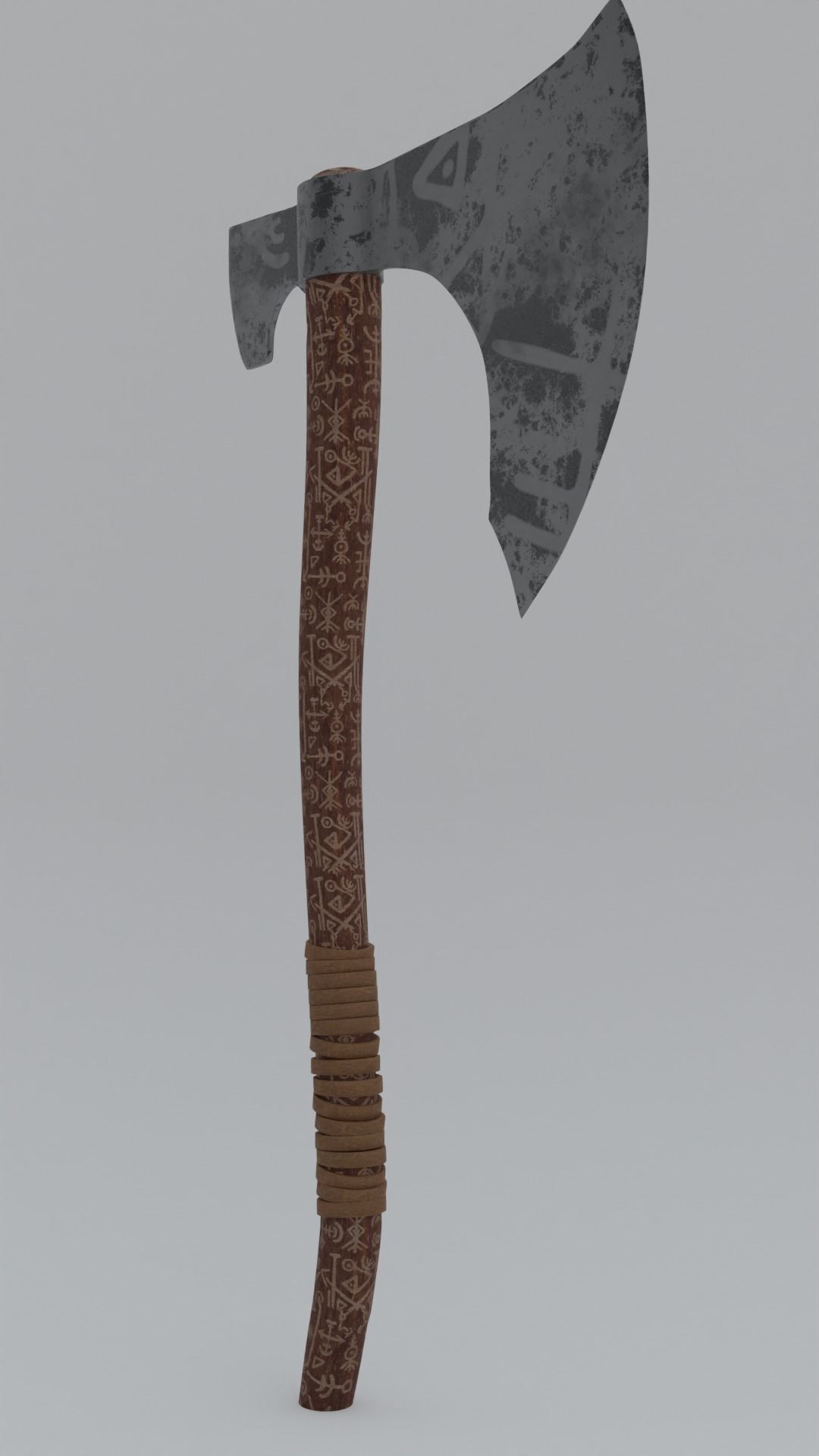  Viking Axe Low-poly 3D model_4