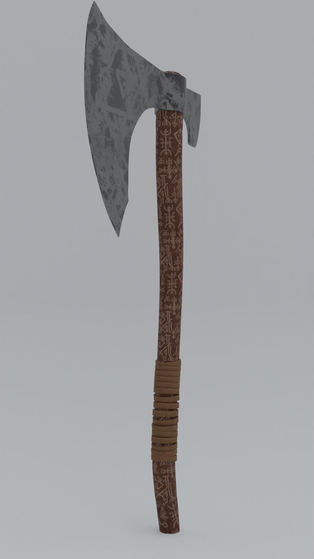  Viking Axe Low-poly 3D model_9