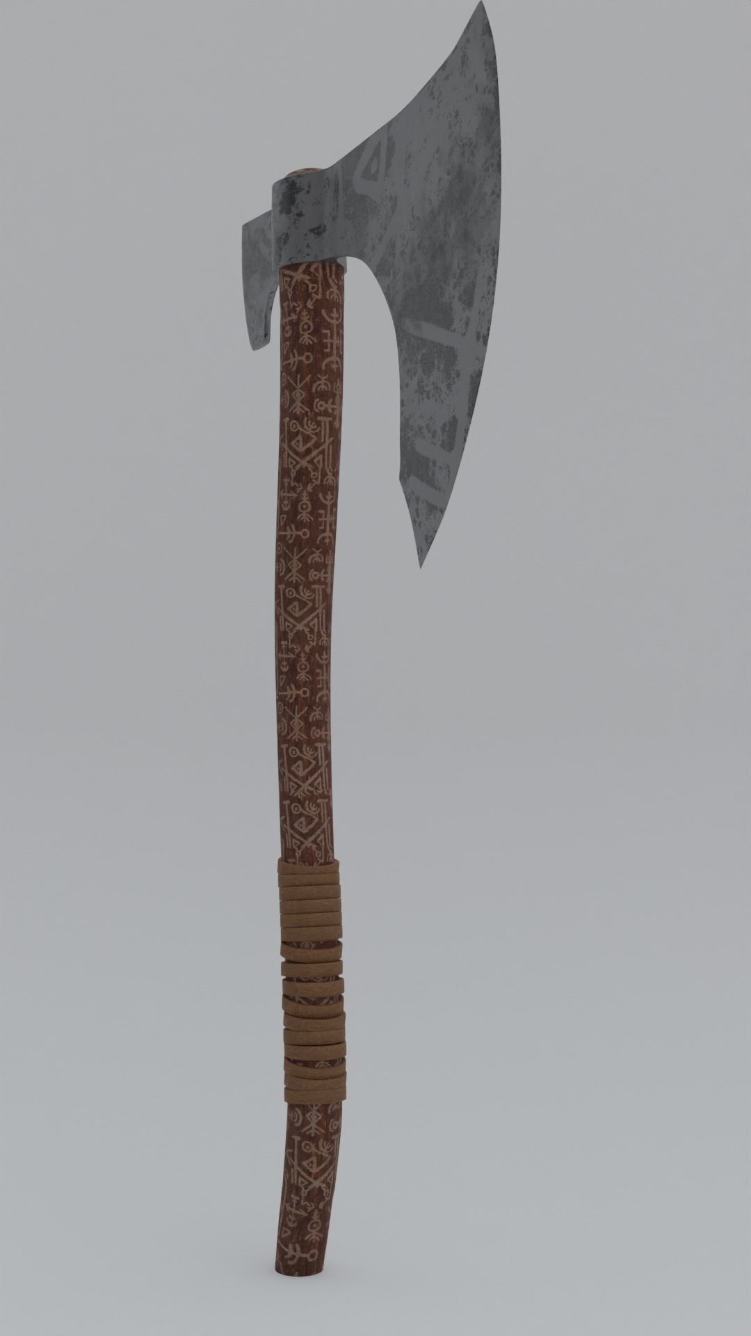  Viking Axe Low-poly 3D model_5