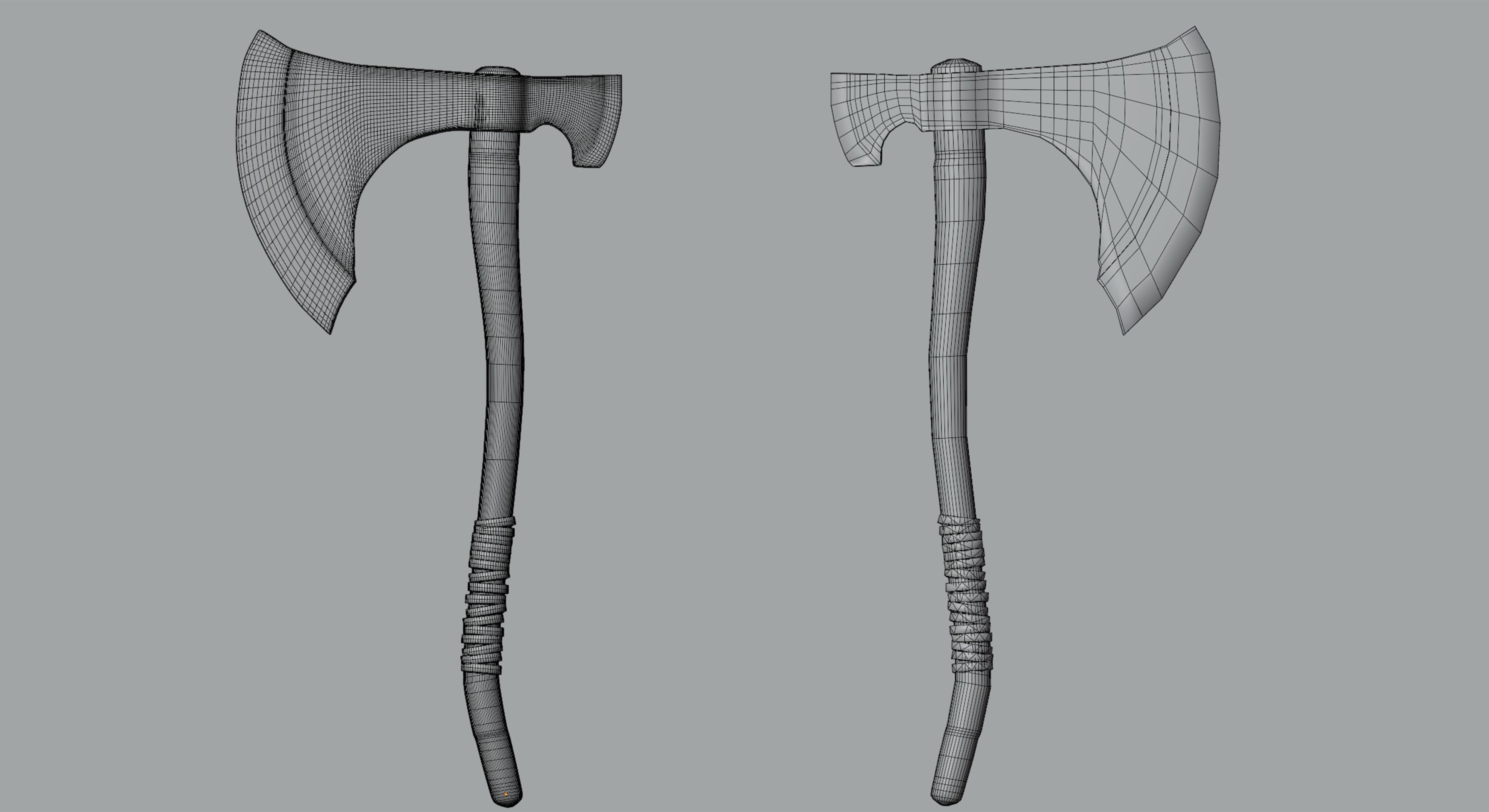  Viking Axe Low-poly 3D model_32