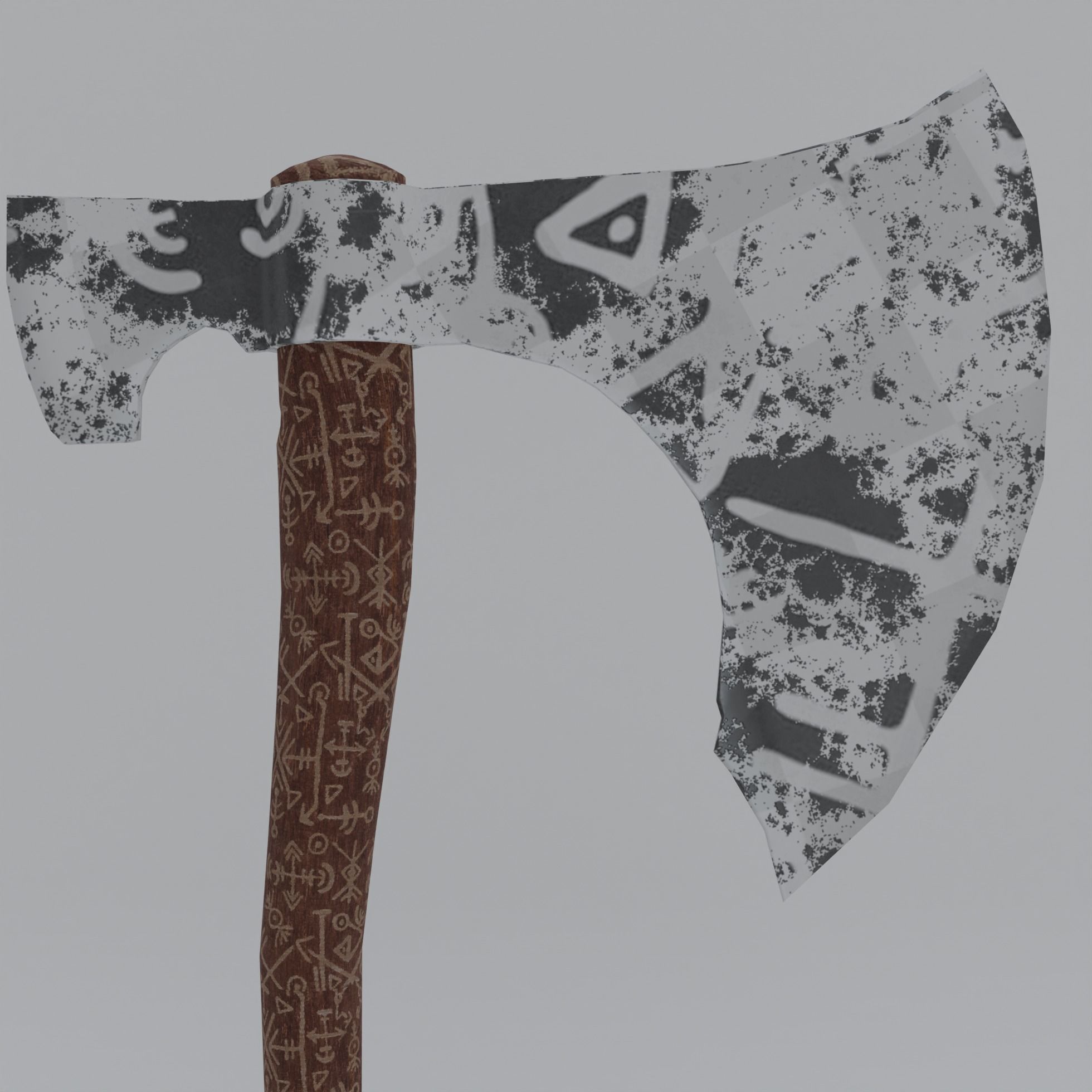  Viking Axe Low-poly 3D model_27