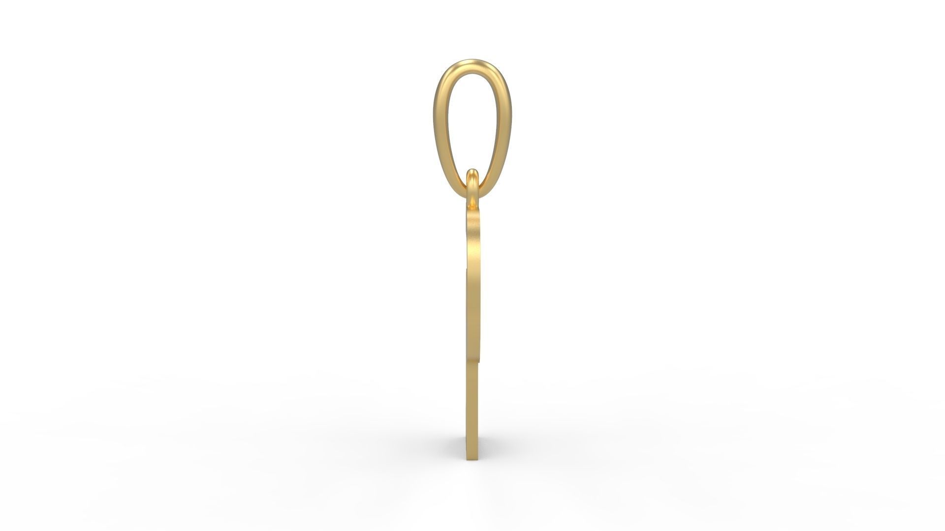 Initial Letters Pendant Cempaka Reguler P 3D print model_2