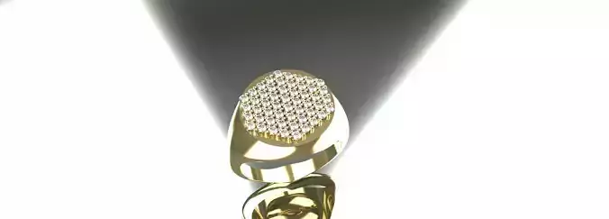 Diamond Signet Ring Size 8 Gold Silver Platinum Jewelry