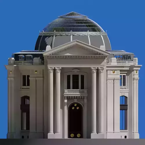 Low Poly Trade Exchange Building 3D model