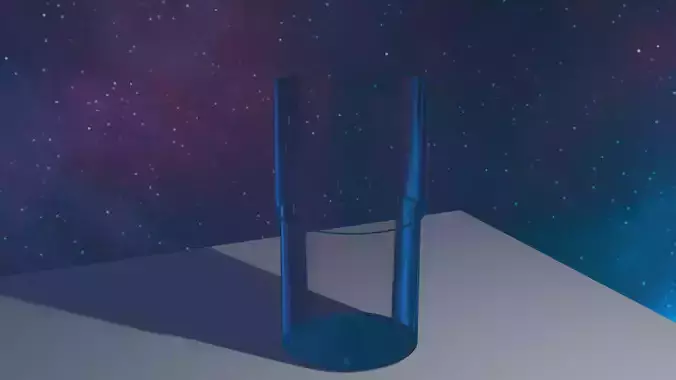 glass vase in space