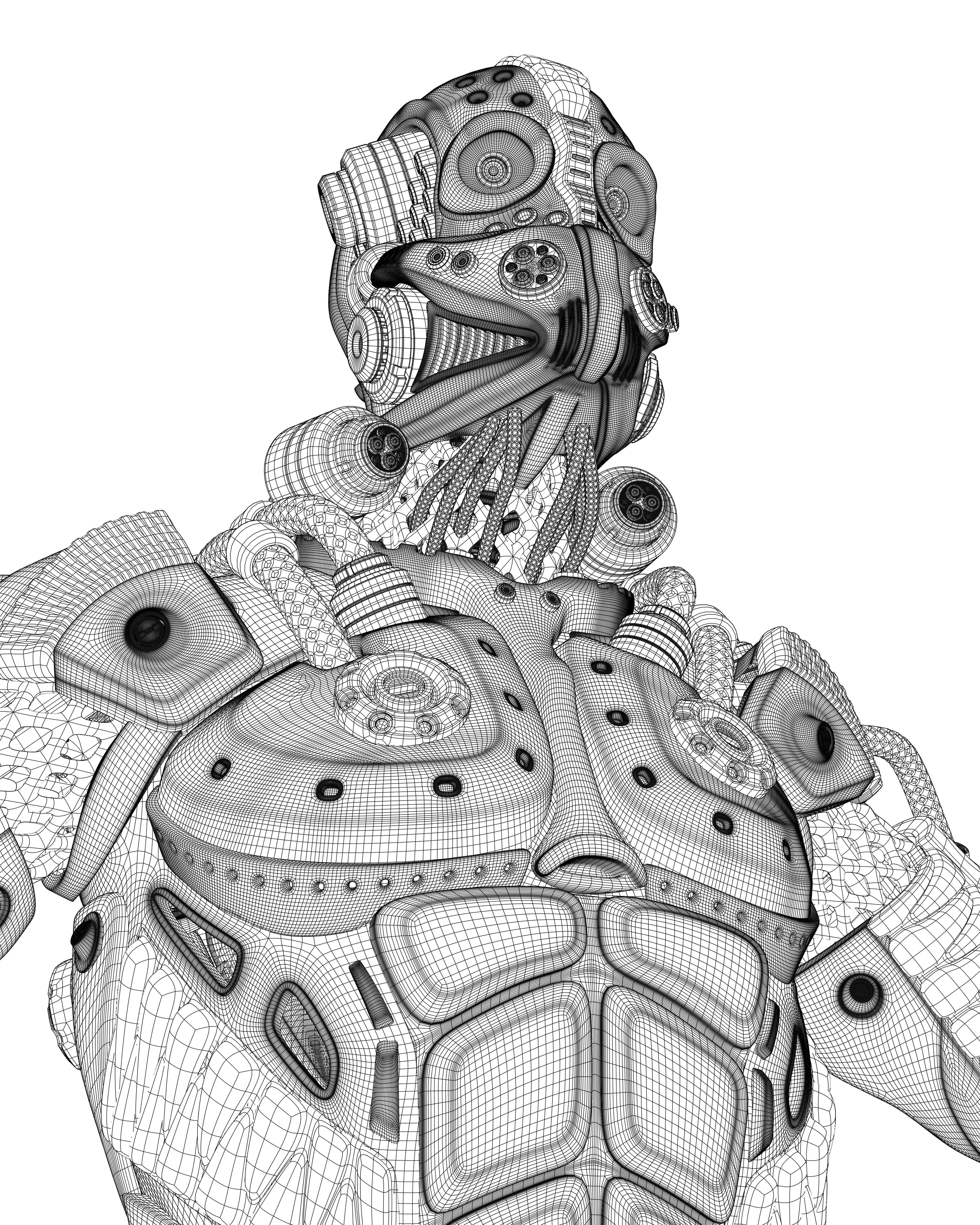 Sci Fi - Character 02 - Bust 3D model_12