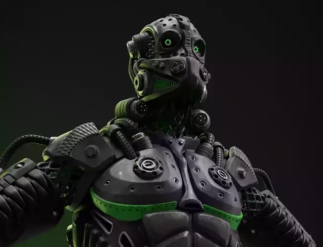 Sci Fi - Character 02 - Bust 3D model
