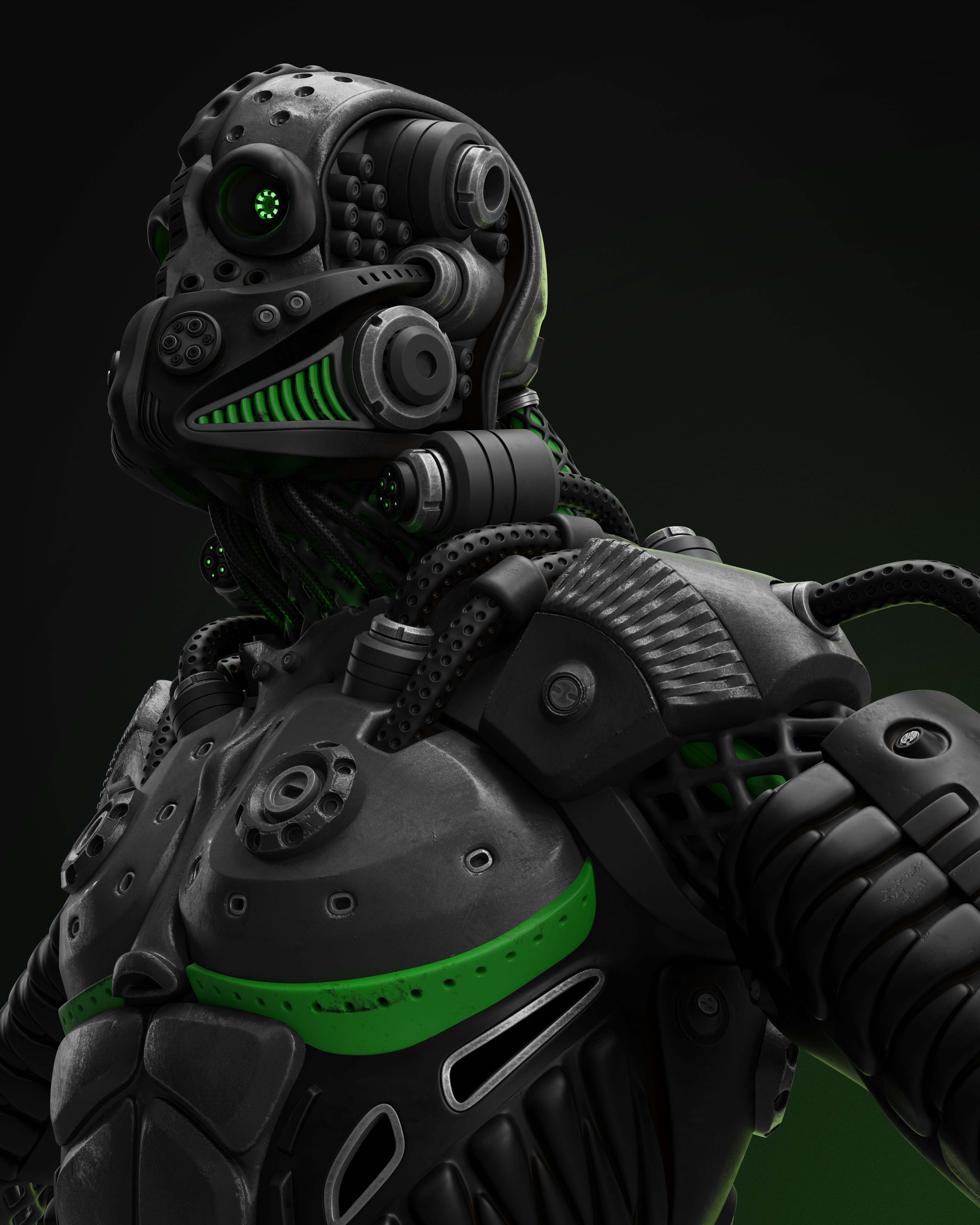 Sci Fi - Character 02 - Bust 3D model_1