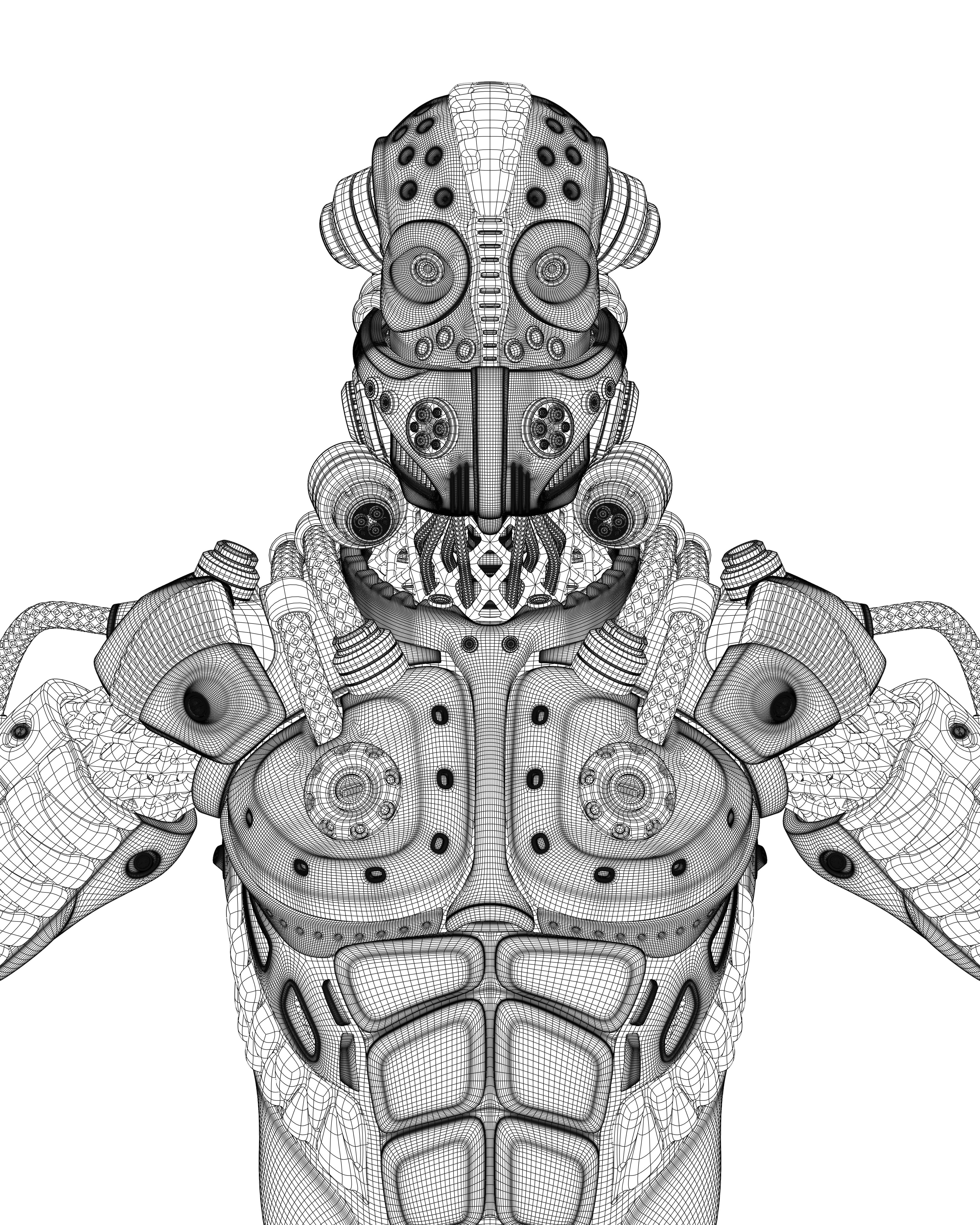 Sci Fi - Character 02 - Bust 3D model_14