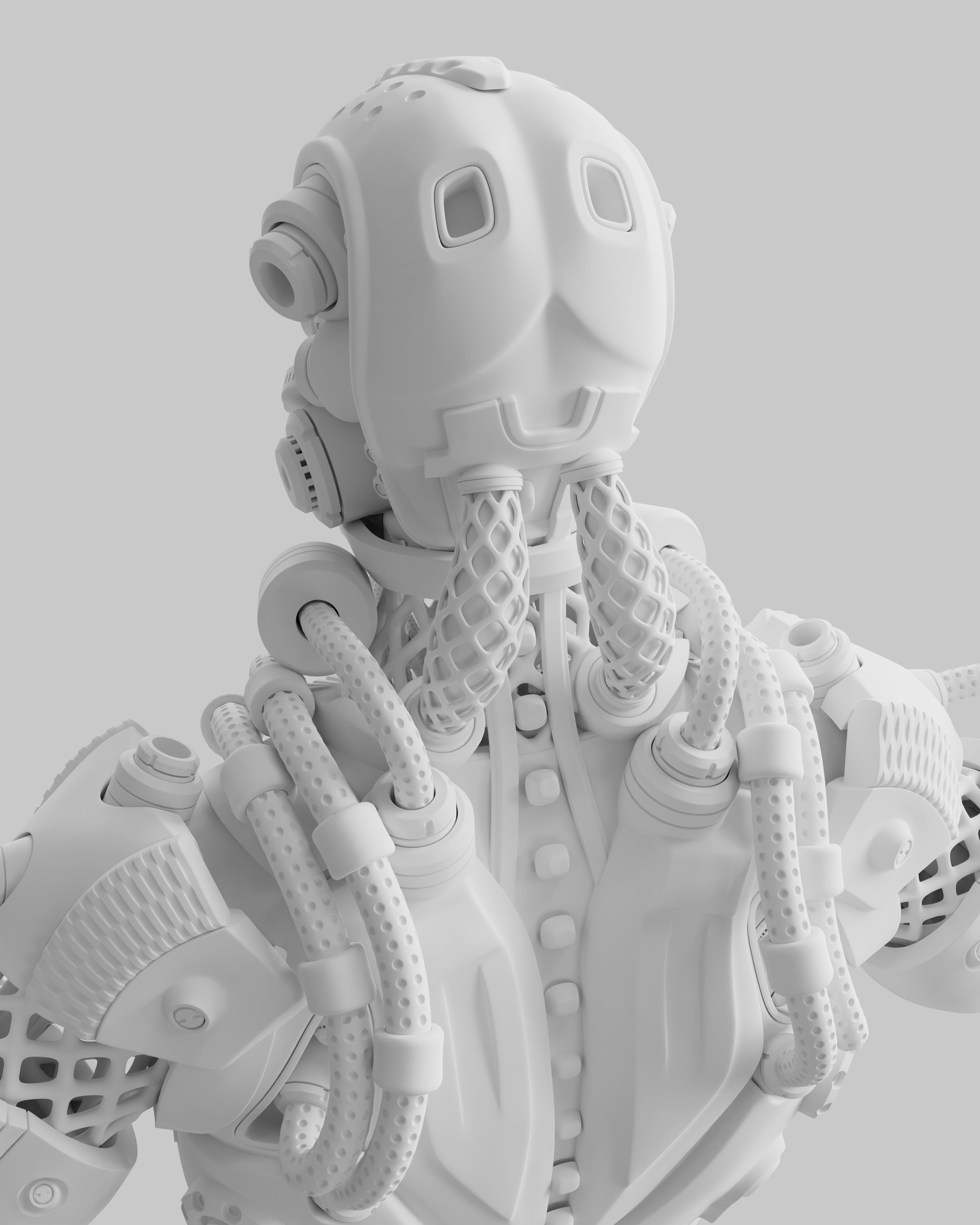 Sci Fi - Character 02 - Bust 3D model_7