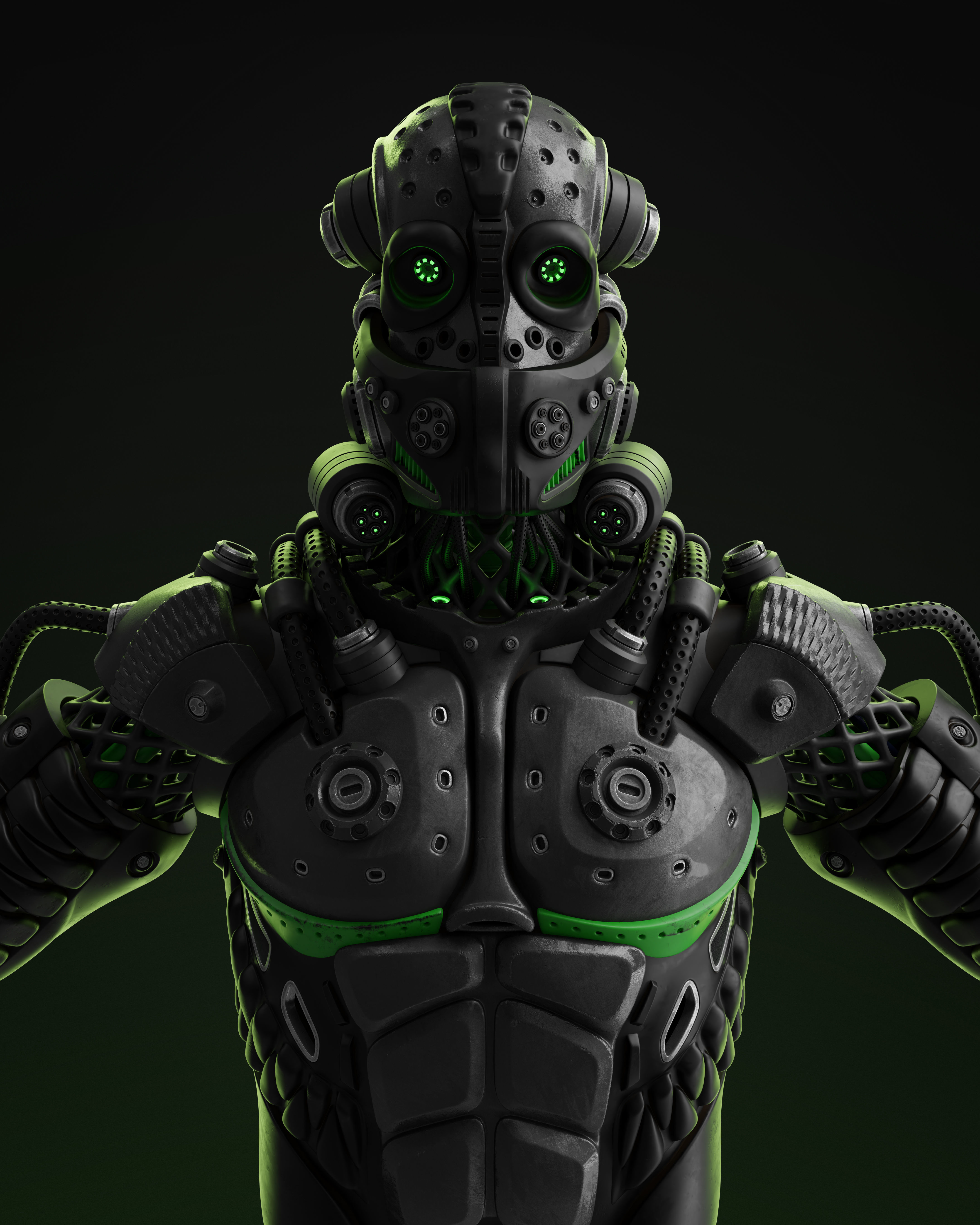 Sci Fi - Character 02 - Bust 3D model_2