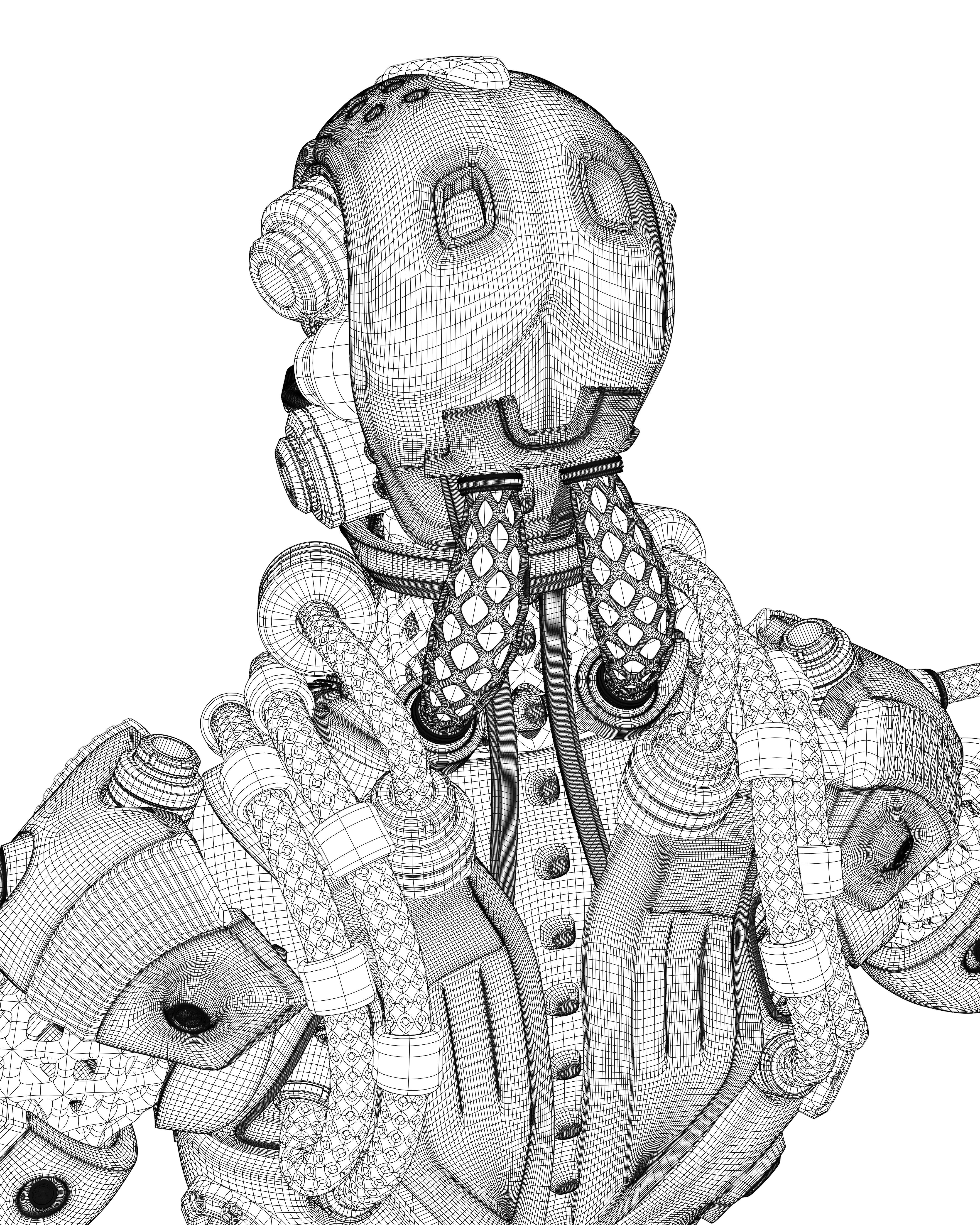 Sci Fi - Character 02 - Bust 3D model_15