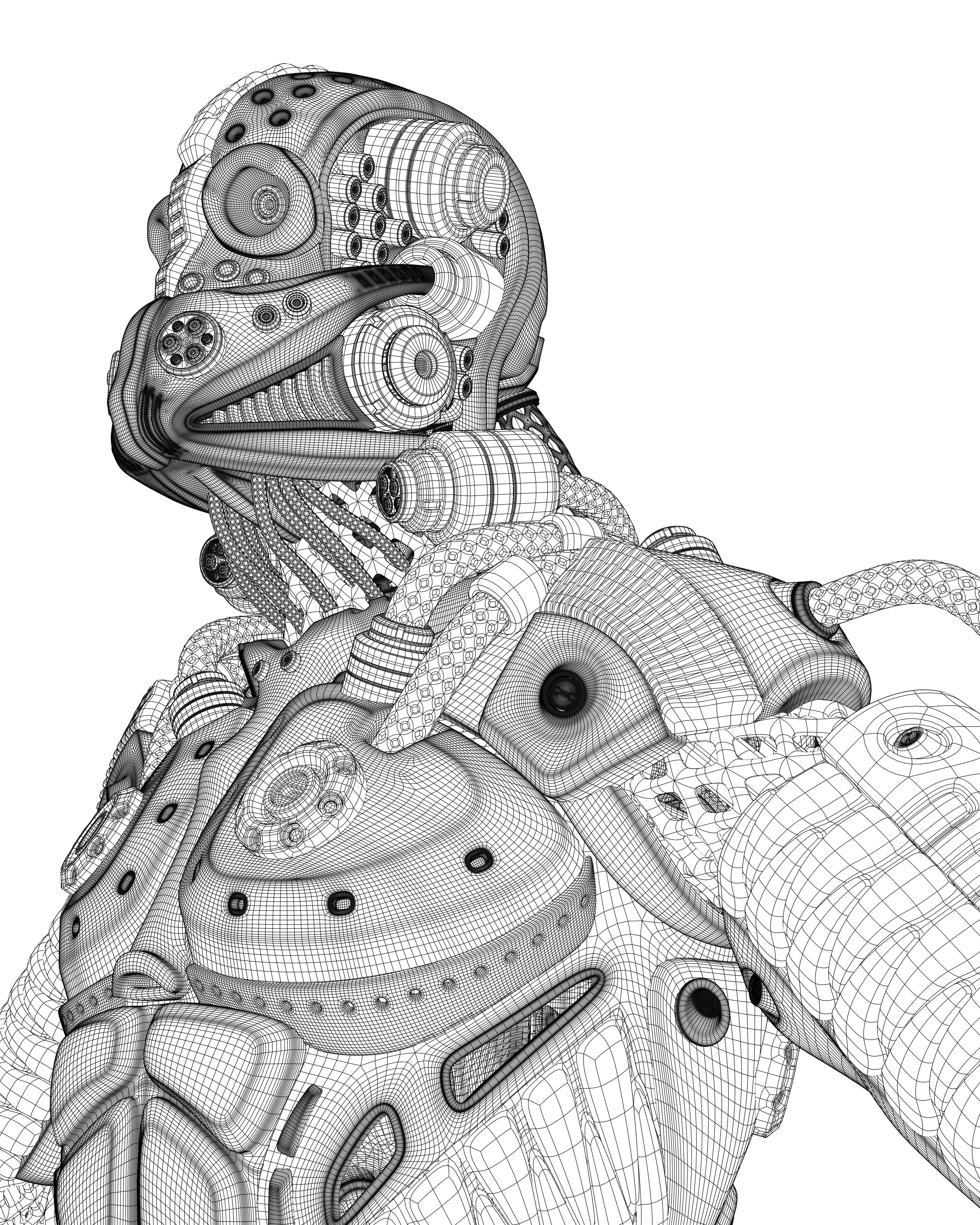 Sci Fi - Character 02 - Bust 3D model_13