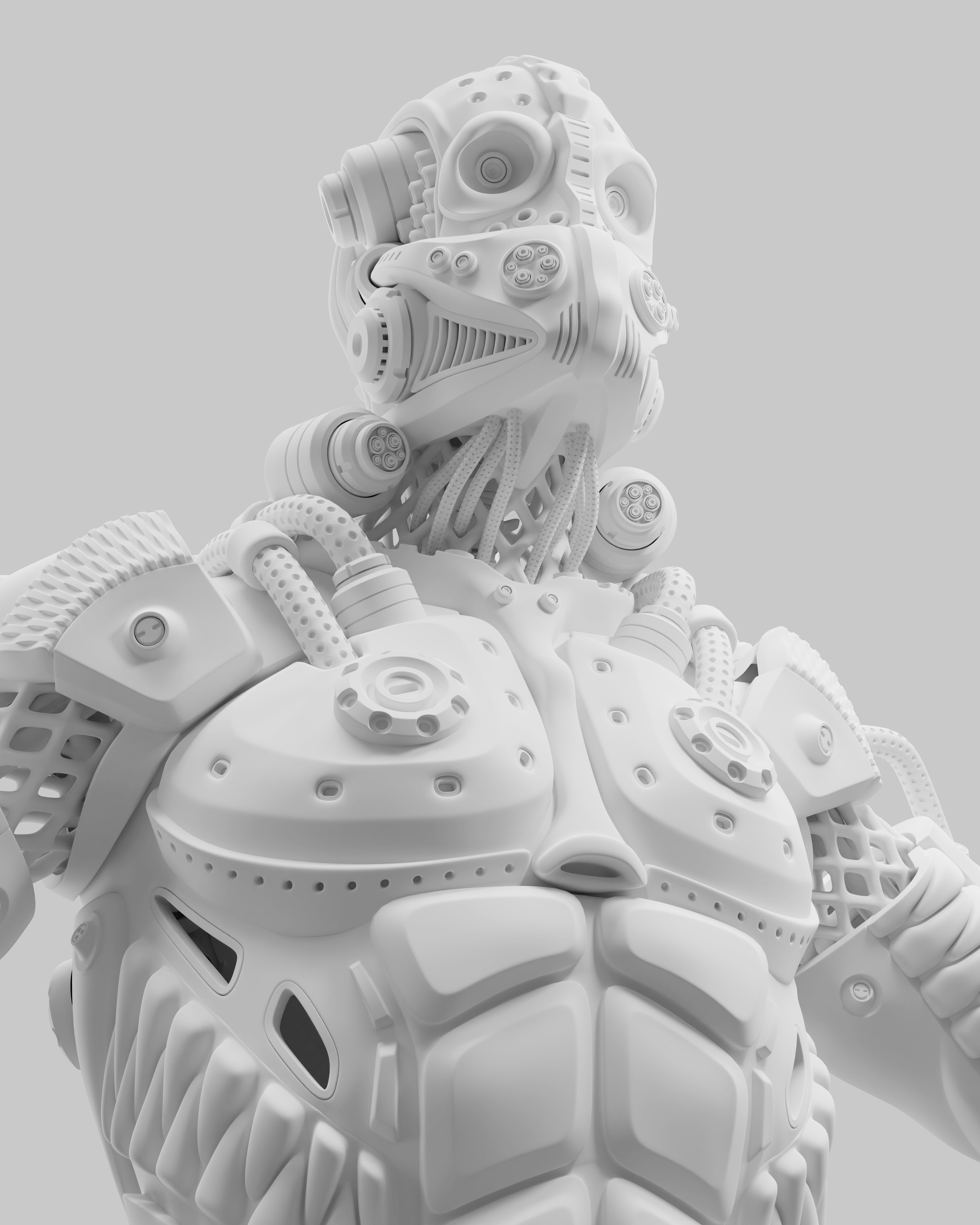 Sci Fi - Character 02 - Bust 3D model_4