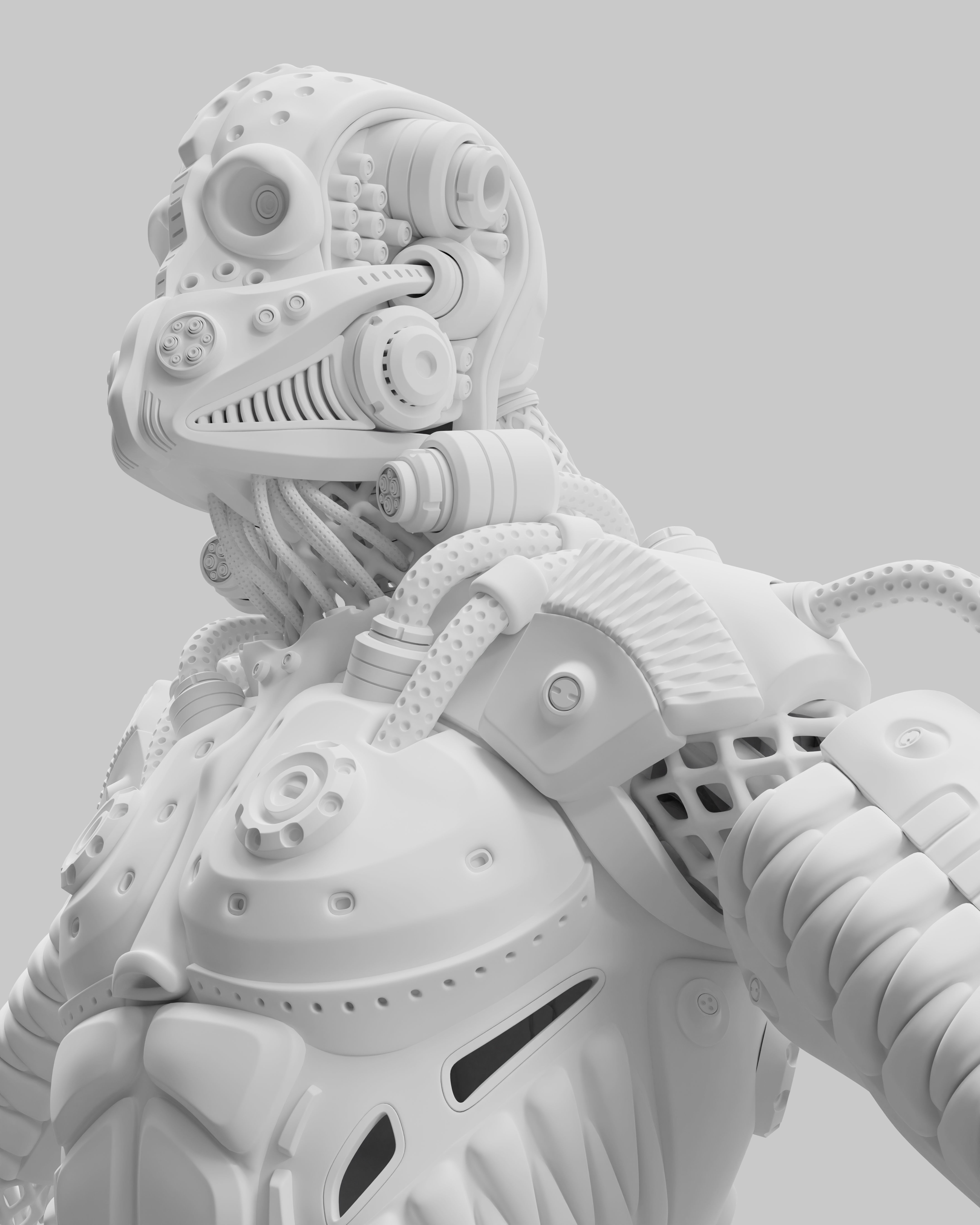 Sci Fi - Character 02 - Bust 3D model_5