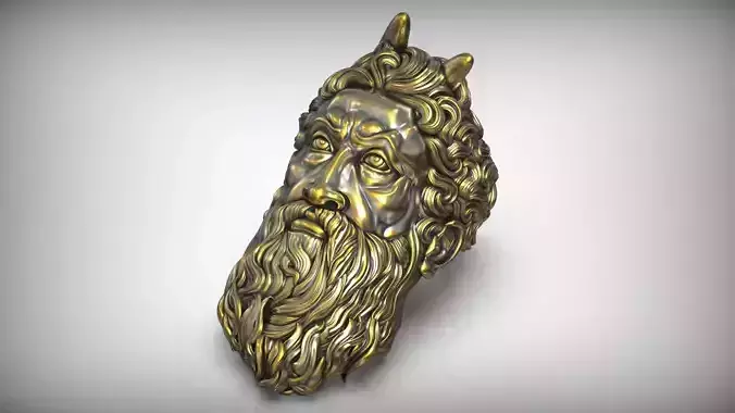 Moses With Horns Michelangelo Oxidized Bponze Ring 3D print model