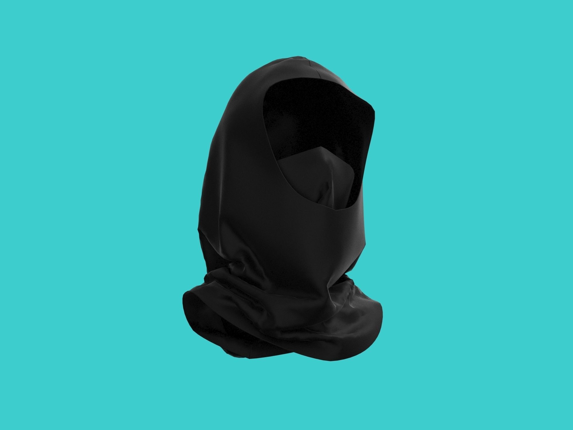 3d hood hooded face mask 3D model_7