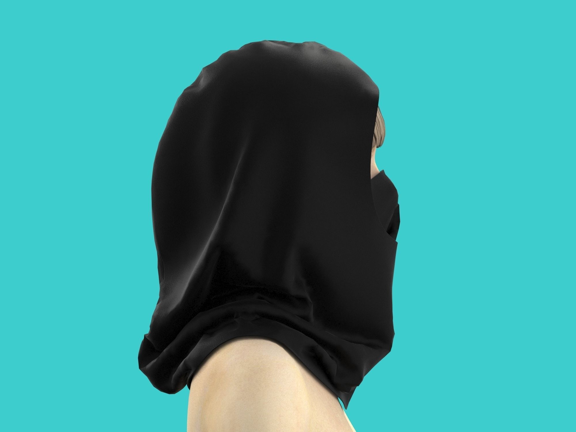 3d hood hooded face mask 3D model_12