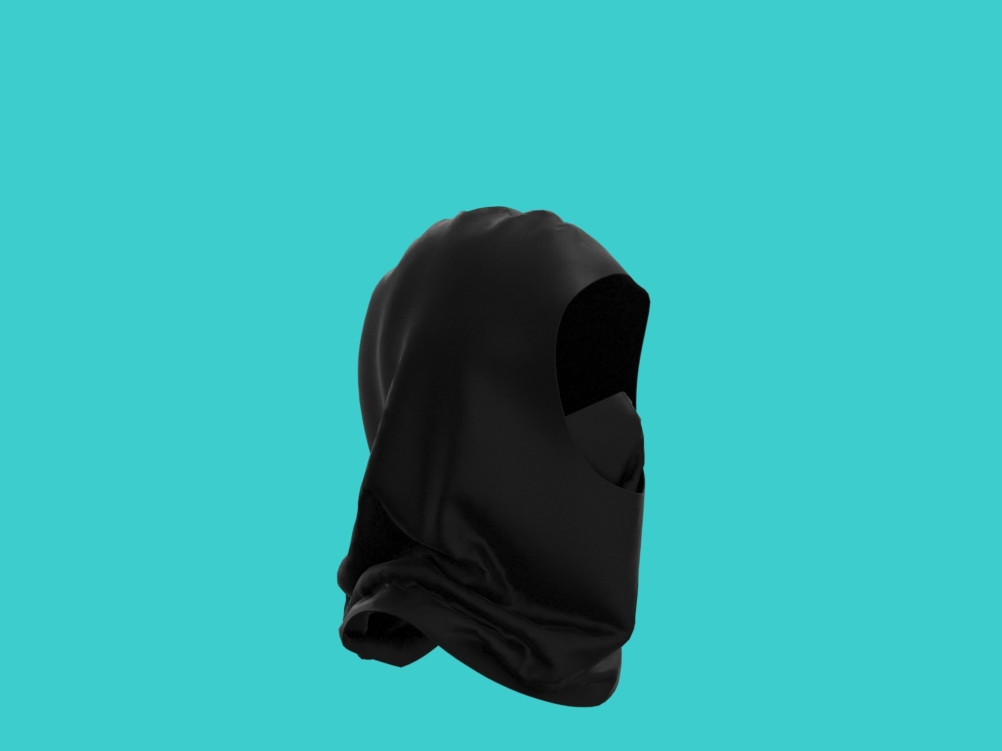 3d hood hooded face mask 3D model_5