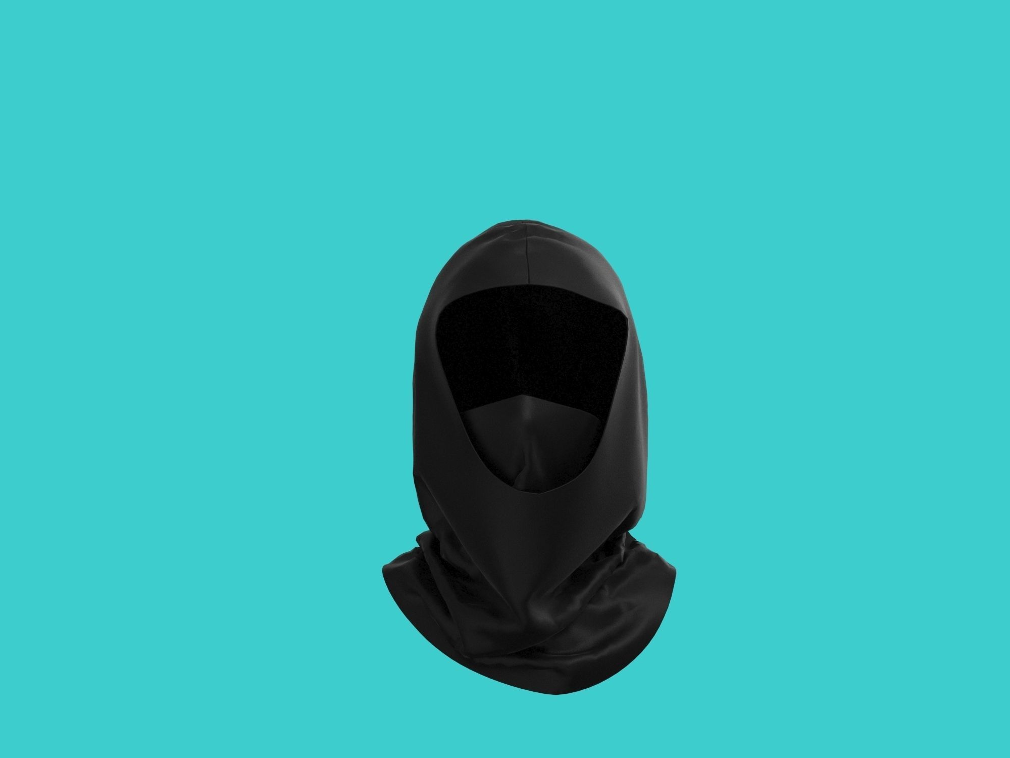 3d hood hooded face mask 3D model_6