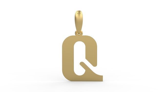 Initial Letters Pendant Cempaka Reguler Q 3D print model