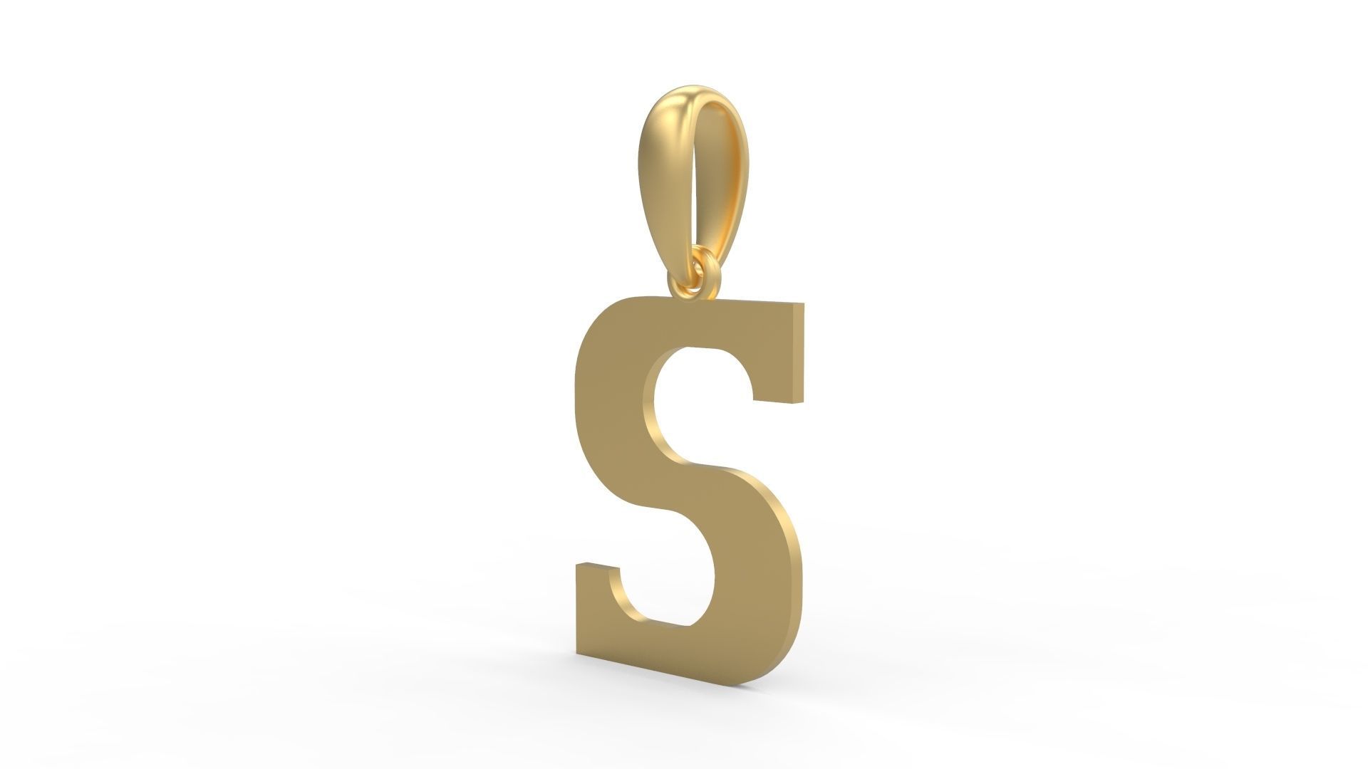 Initial Letters Pendant Cempaka Reguler S 3D print model_1