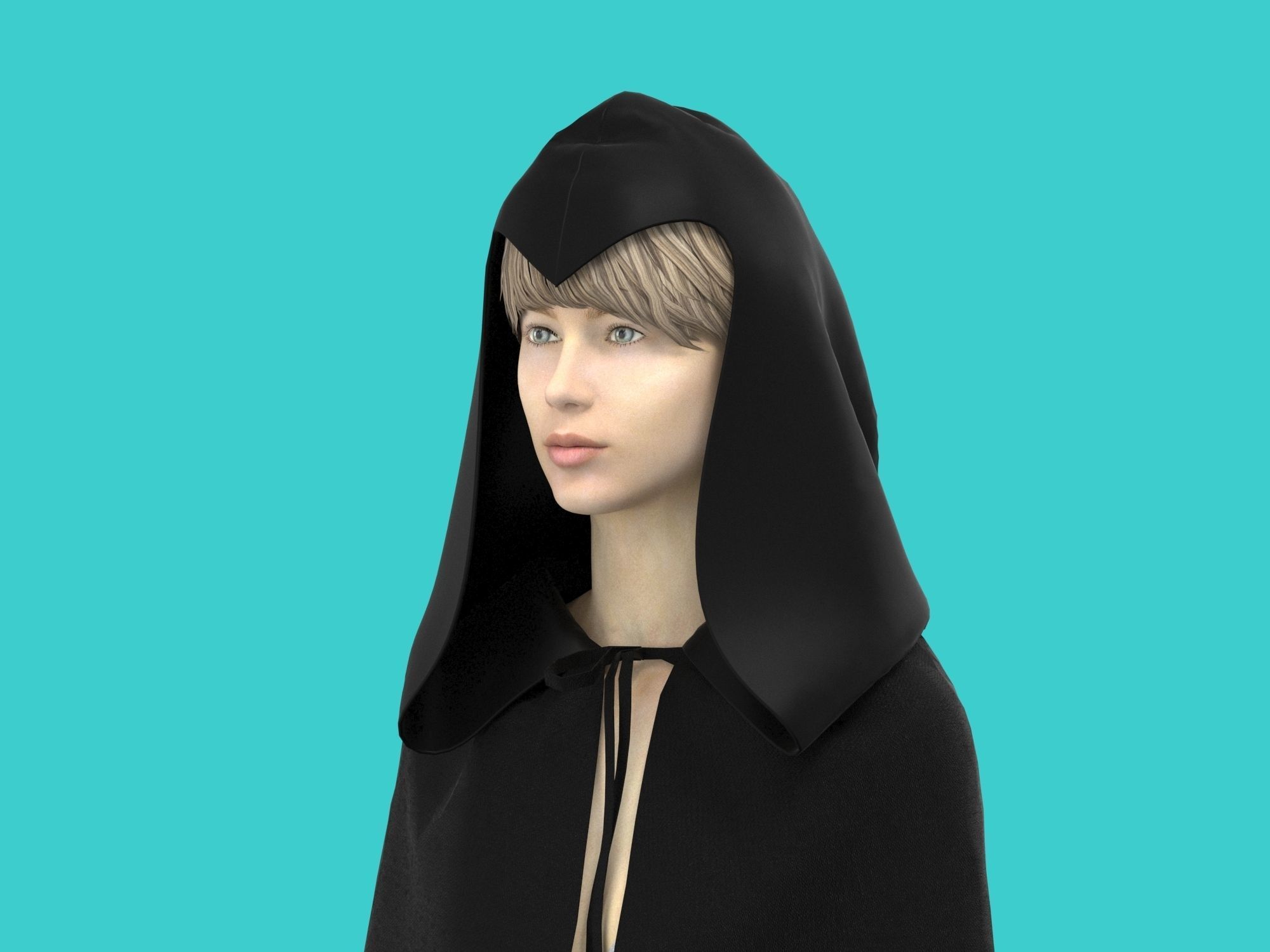 cape hood 3D model_2
