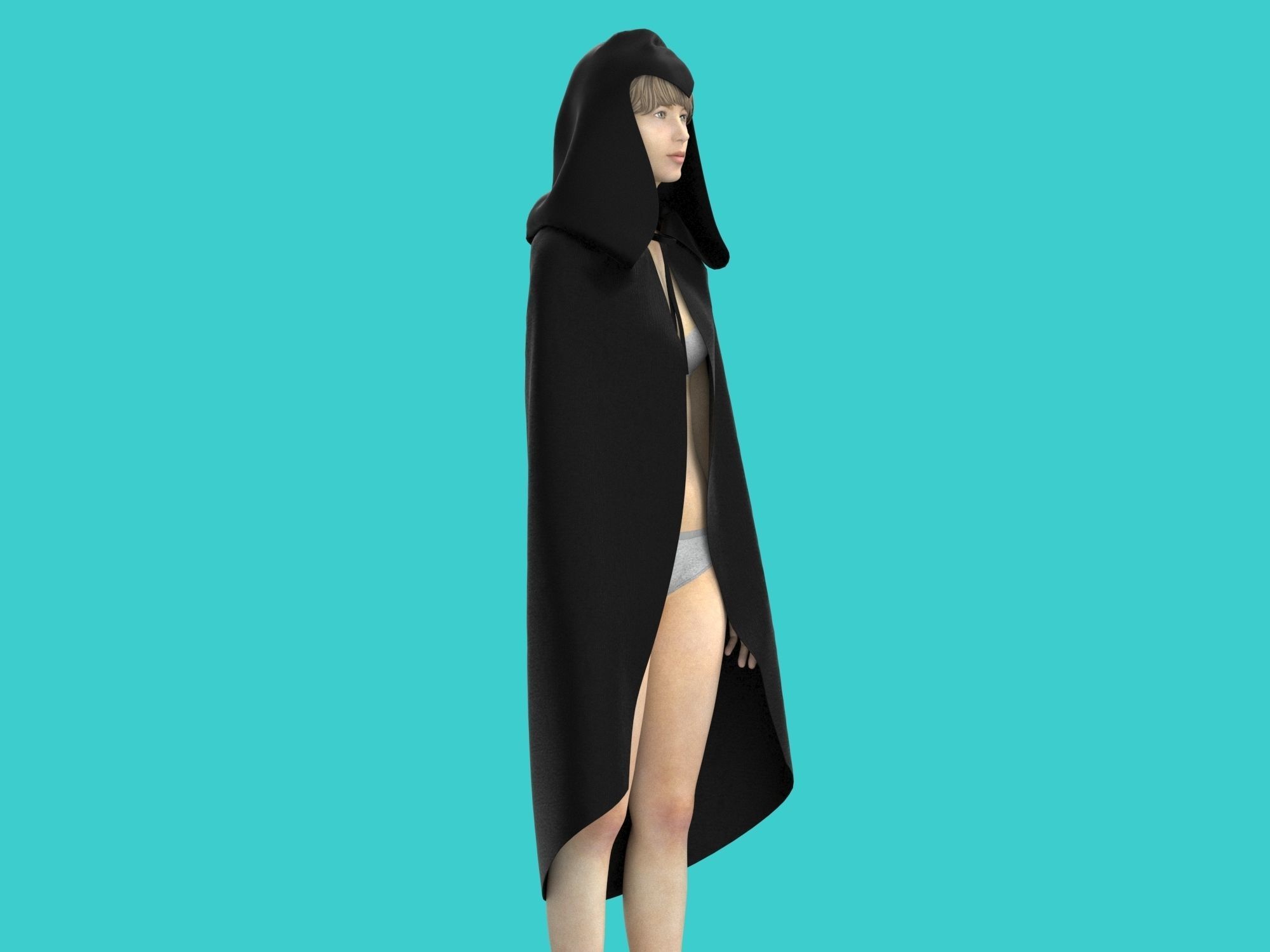cape hood 3D model_5