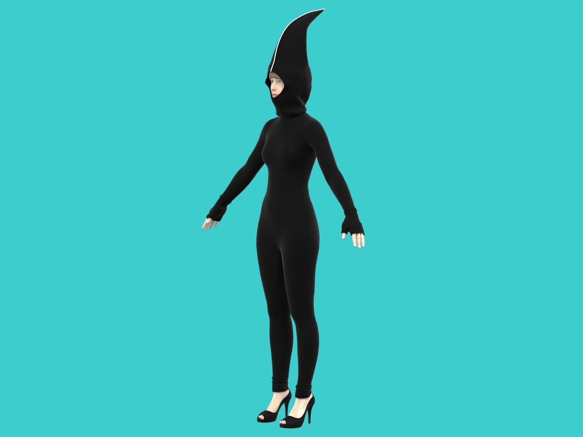 ninja wear  3D model_6