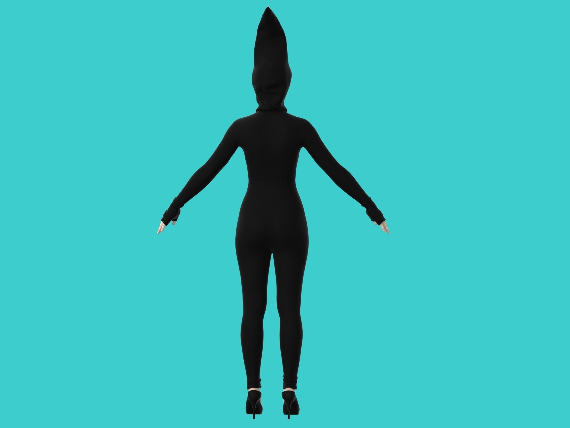 ninja wear  3D model_5