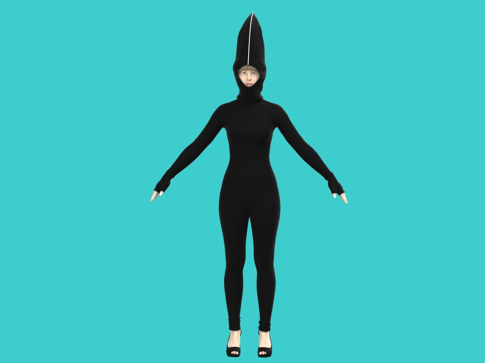 ninja wear  3D model_10