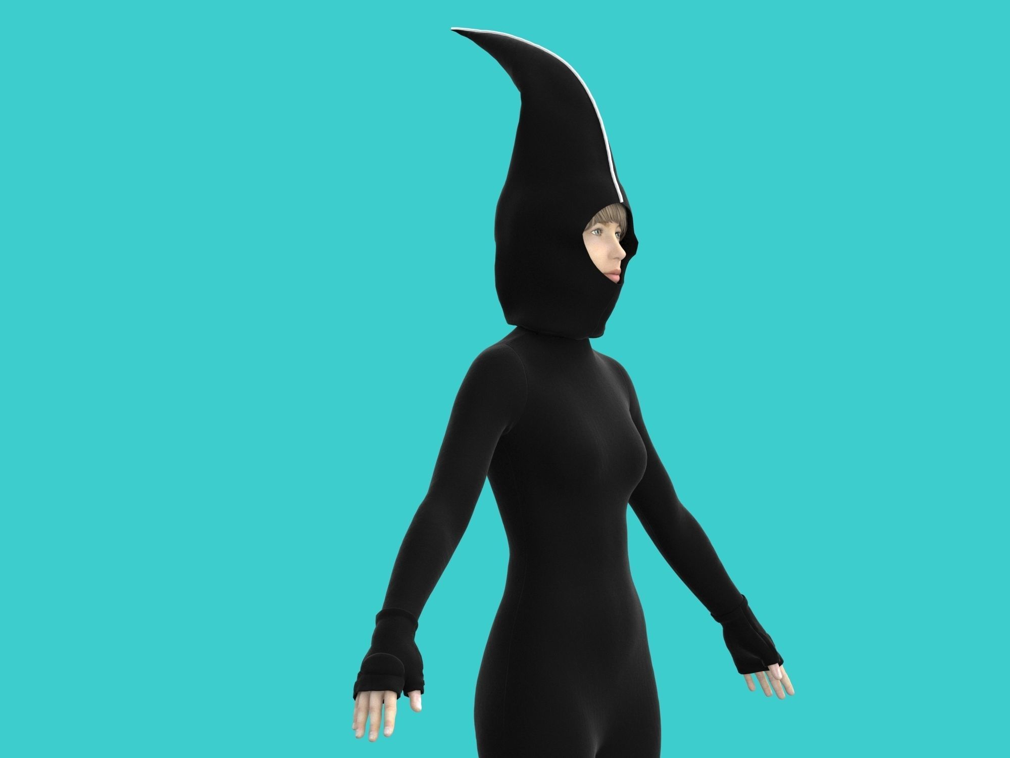ninja wear  3D model_2