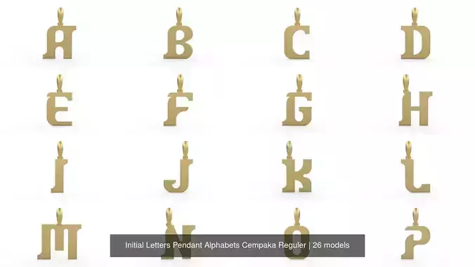 Initial Letters Pendant Alphabets Cempaka Reguler