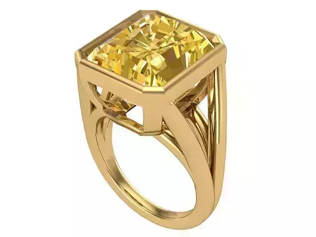 Yellow Diamond Golden Ring