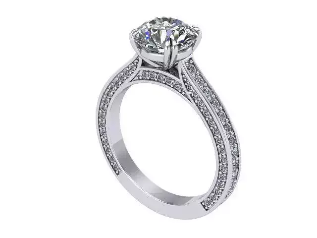 Round Diamond Solitaire Engagement Ring 