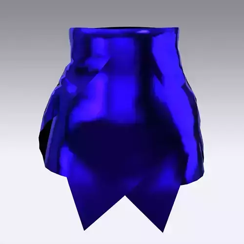 SKIRT METALIC BLUE LOOK MODERN