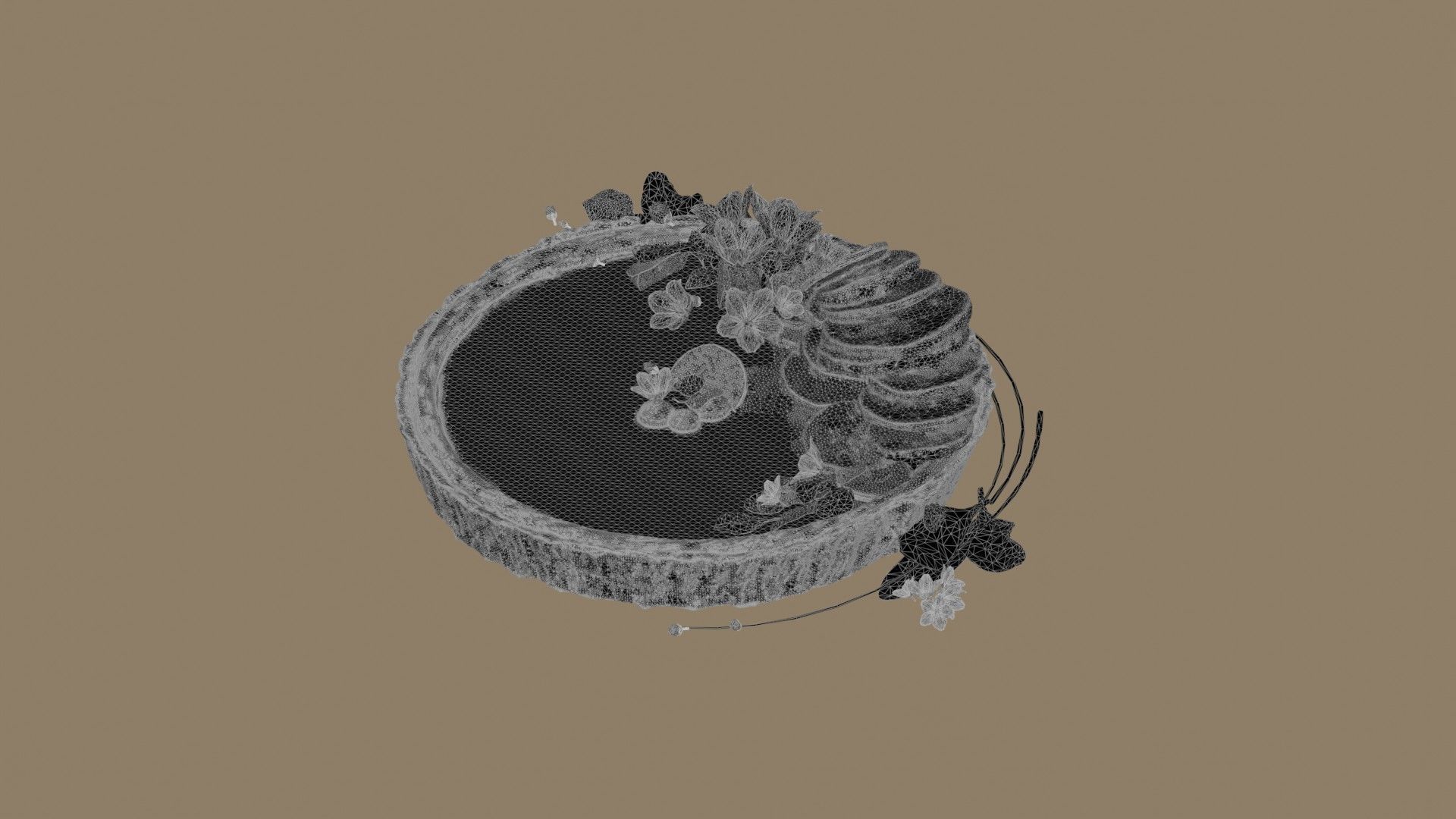 Lemon Tart Sweet 3D model_16