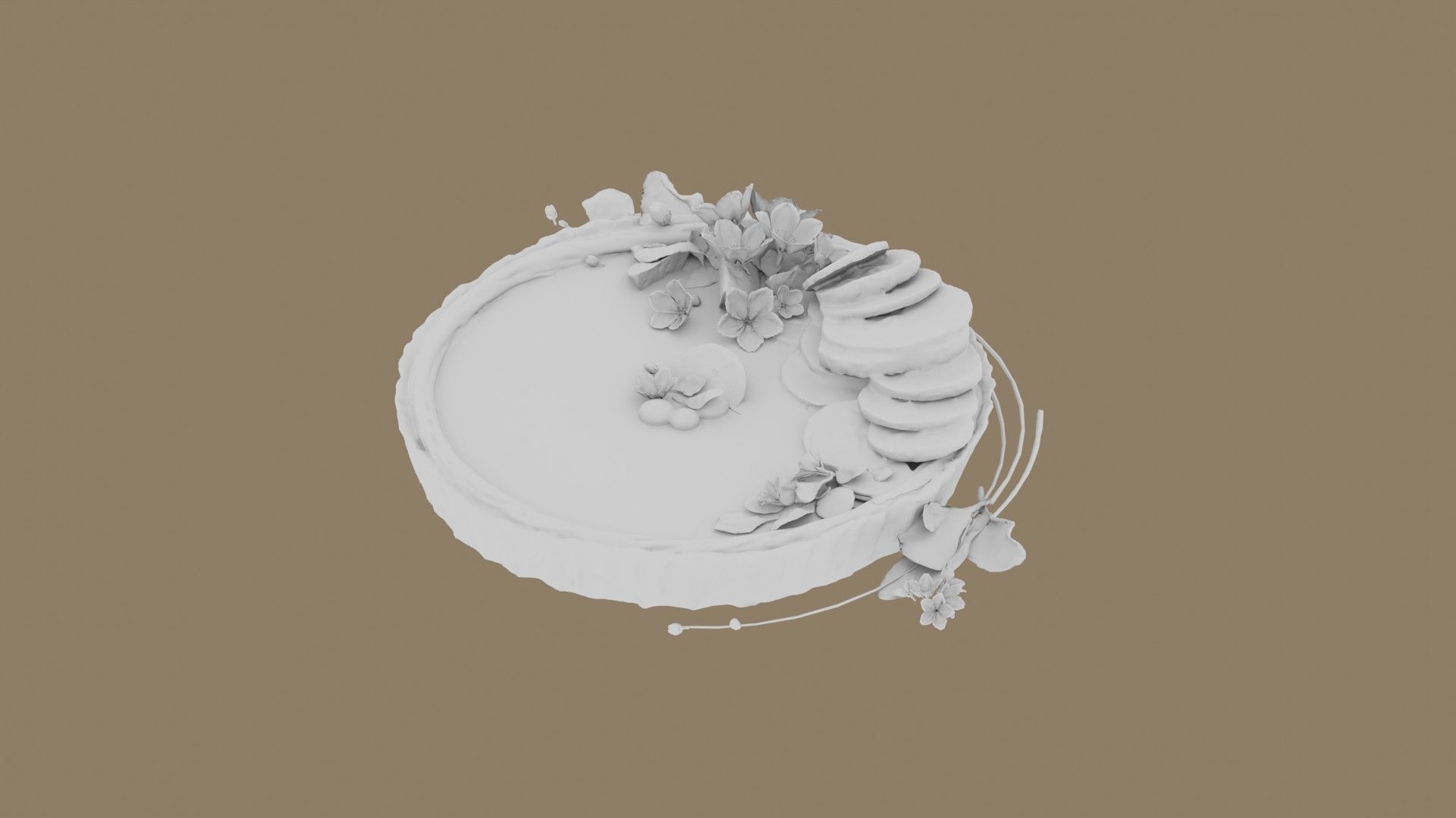 Lemon Tart Sweet 3D model_13