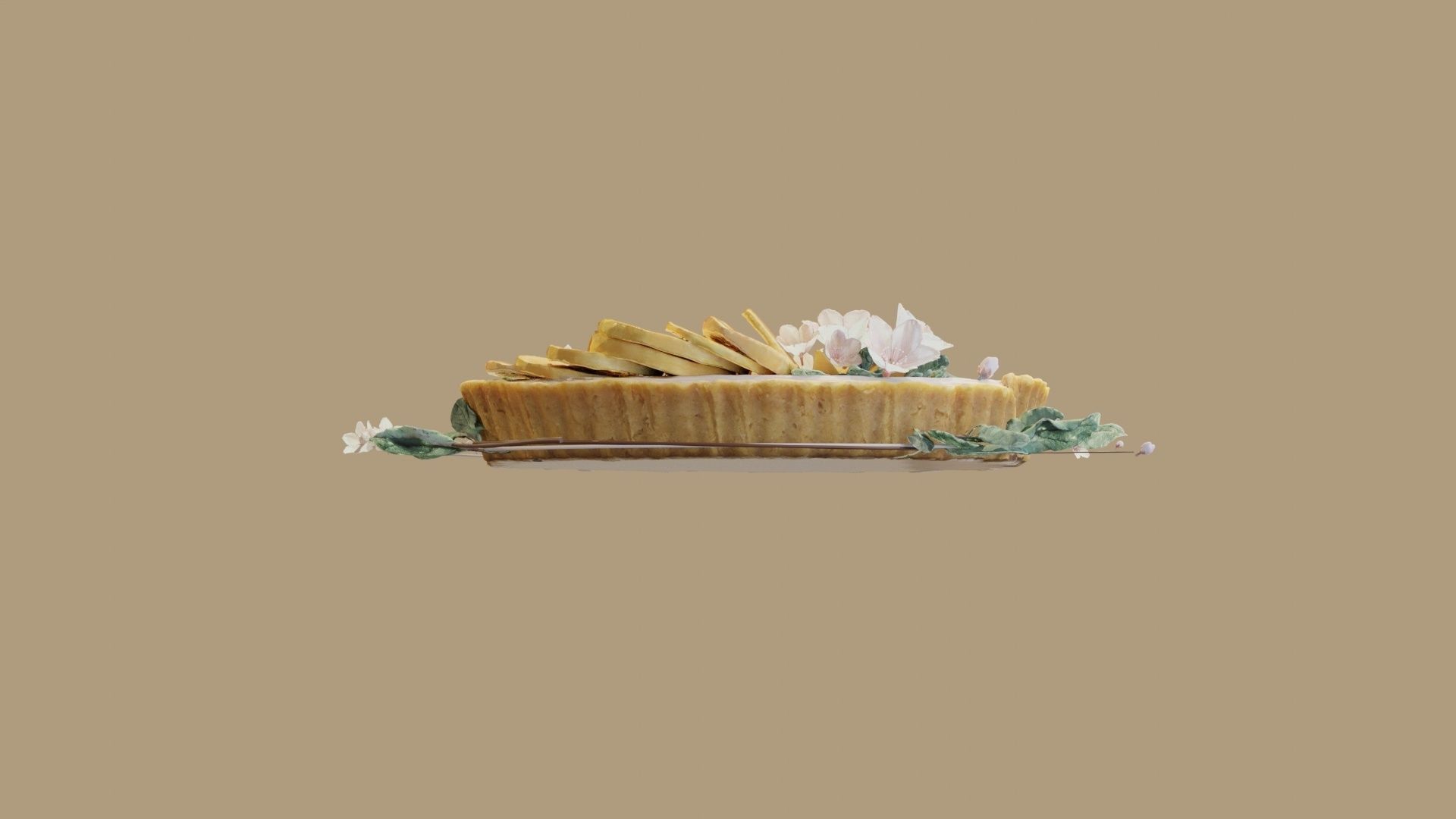 Lemon Tart Sweet 3D model_3