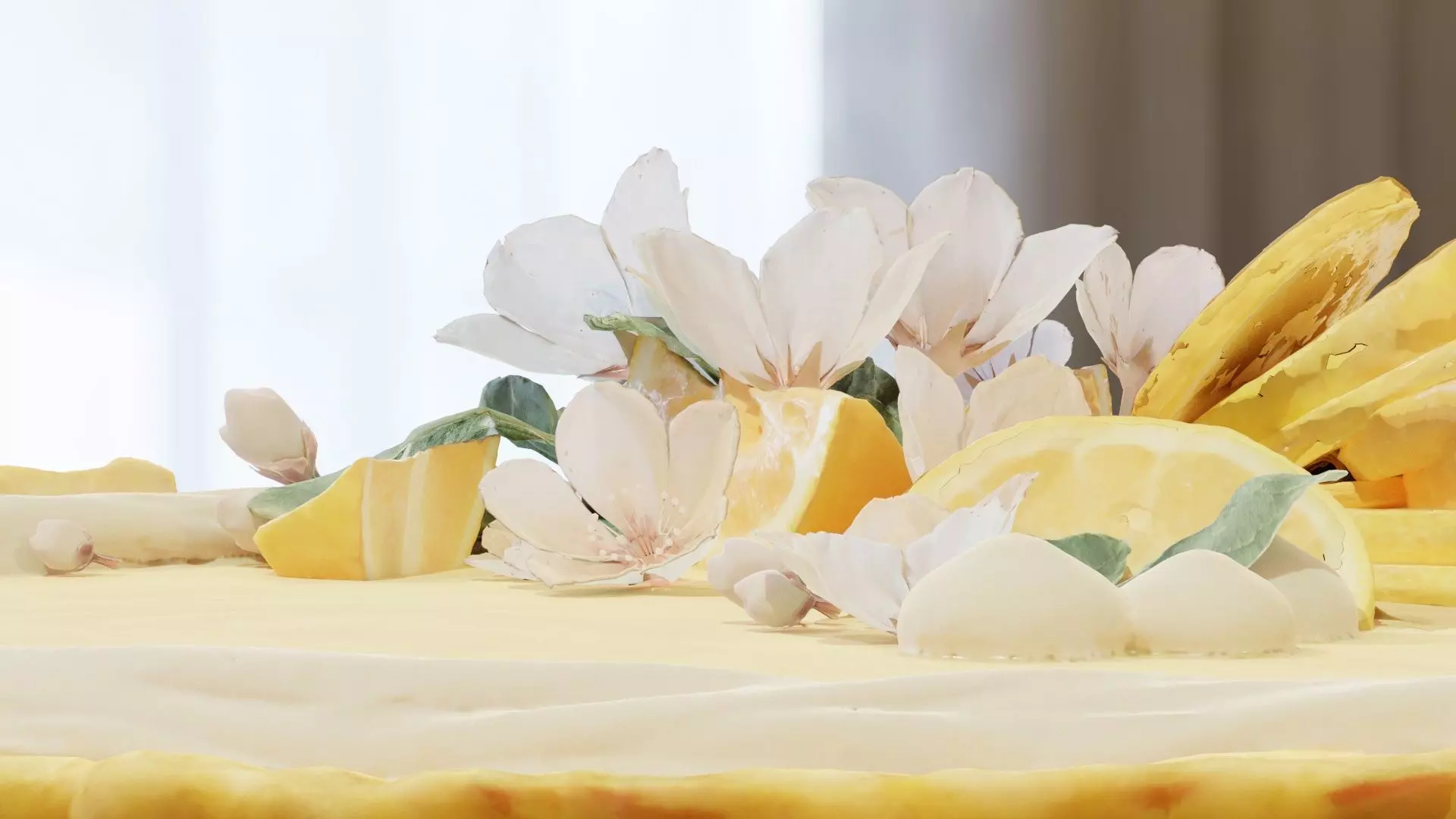 Lemon Tart Sweet 3D model_0