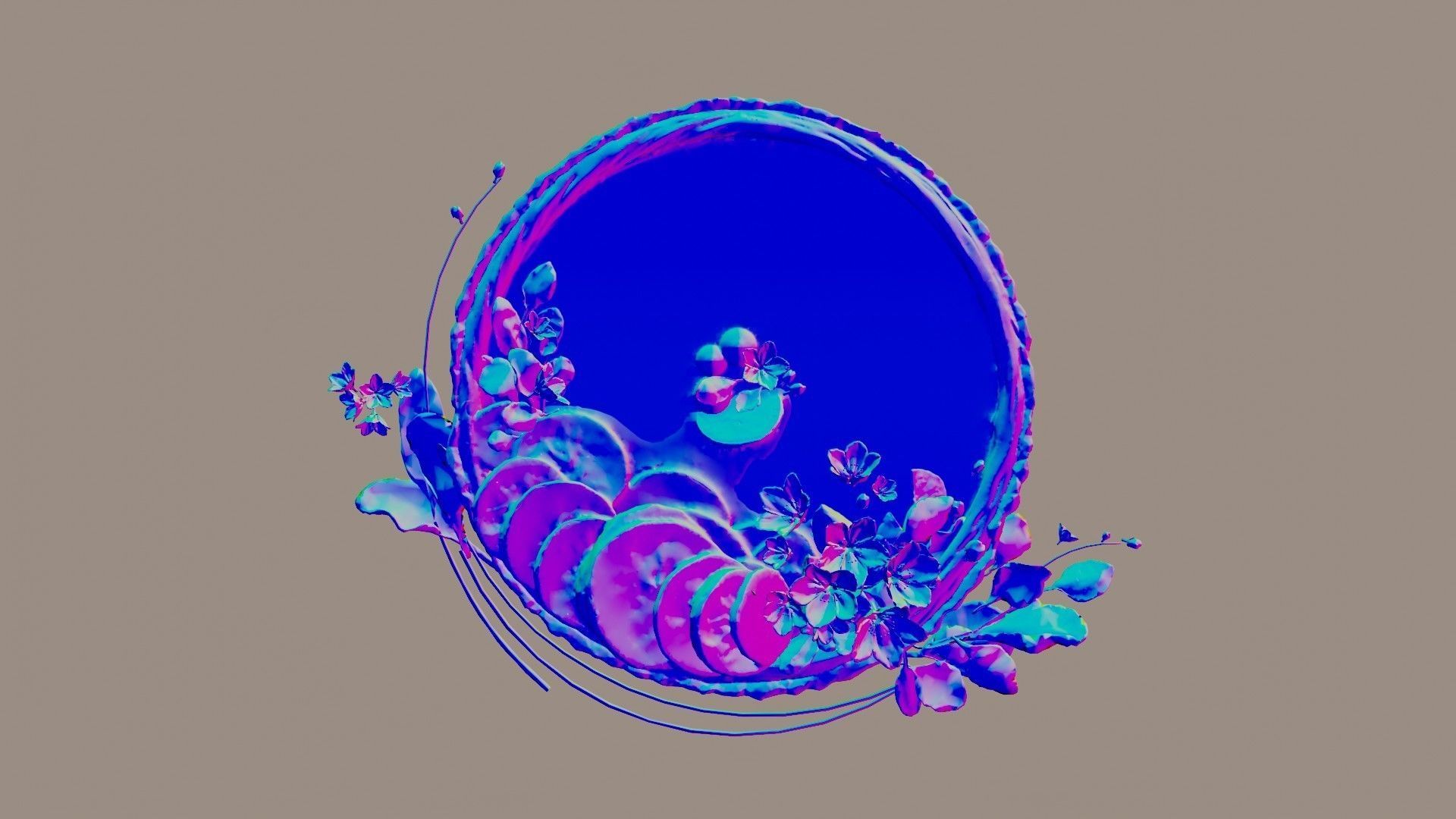 Lemon Tart Sweet 3D model_18