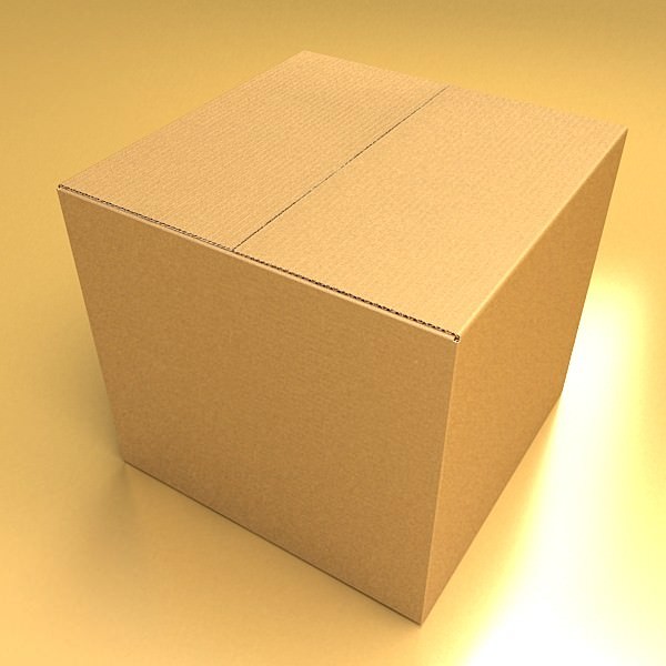 Photoreal Cardboard Carton High Res 3D model_1