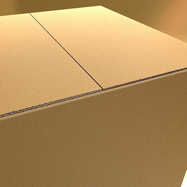 Photoreal Cardboard Carton High Res 3D model_4