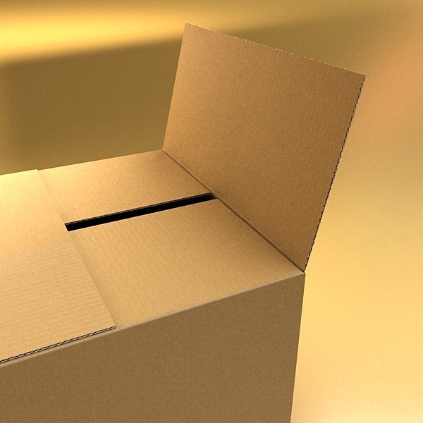Photoreal Cardboard Carton High Res 3D model_5